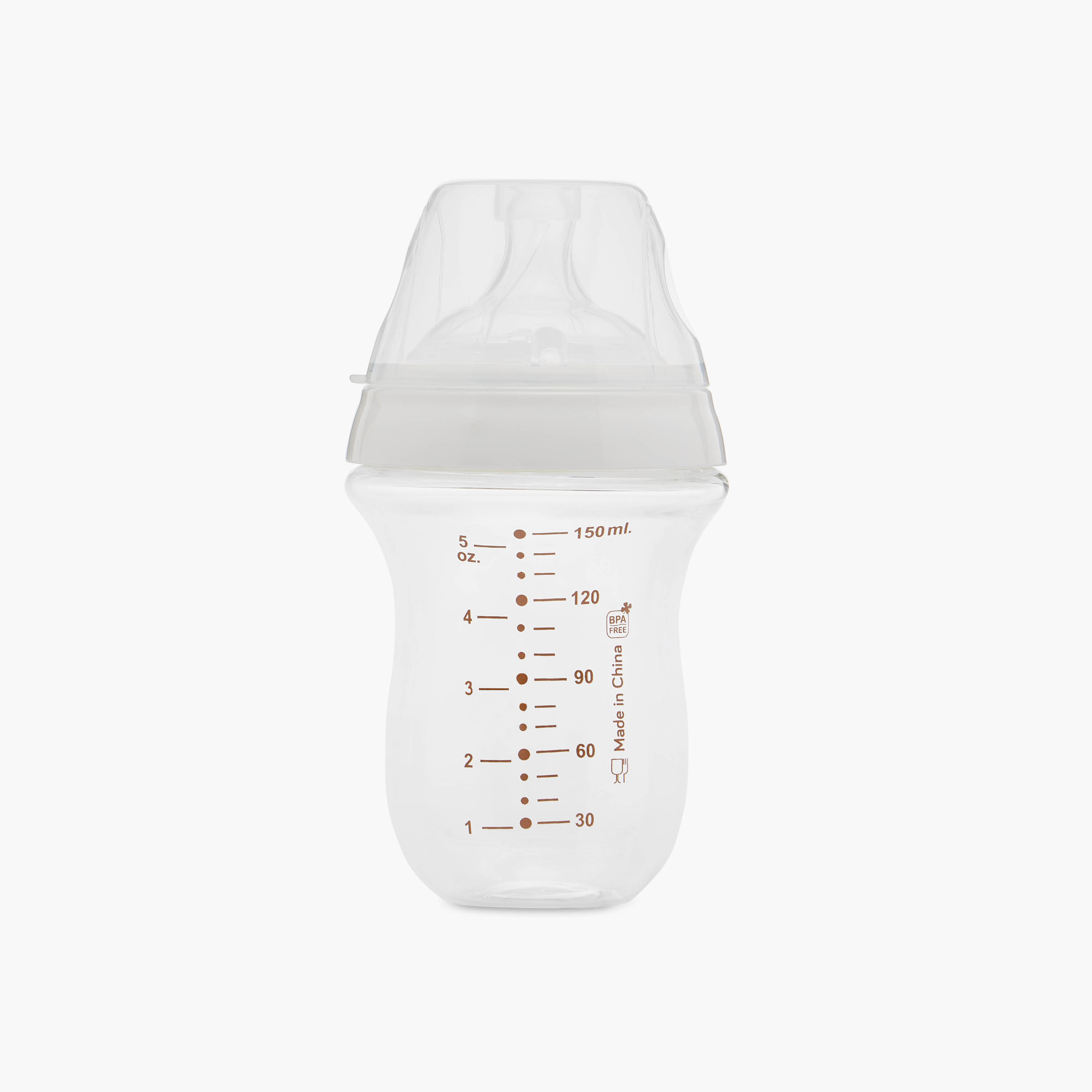 Juniors Just Like Nature 150 ml Glass Feeding Bottle with Anti-Colic Teat - White-baby-feeding-feedingbottles-bottlesandteats-image-2