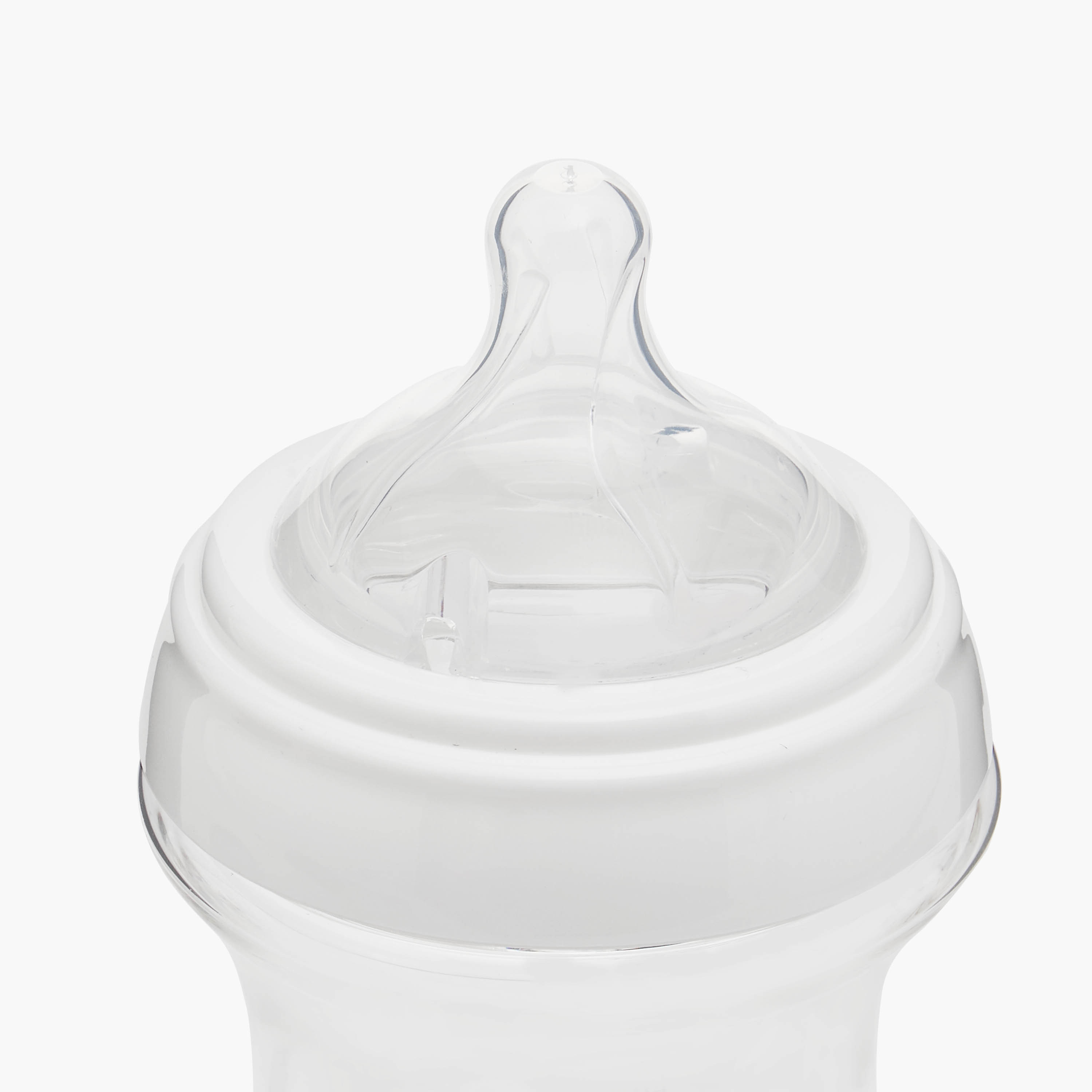 Juniors Just Like Nature 150 ml Glass Feeding Bottle with Anti-Colic Teat - White-baby-feeding-feedingbottles-bottlesandteats-image-4