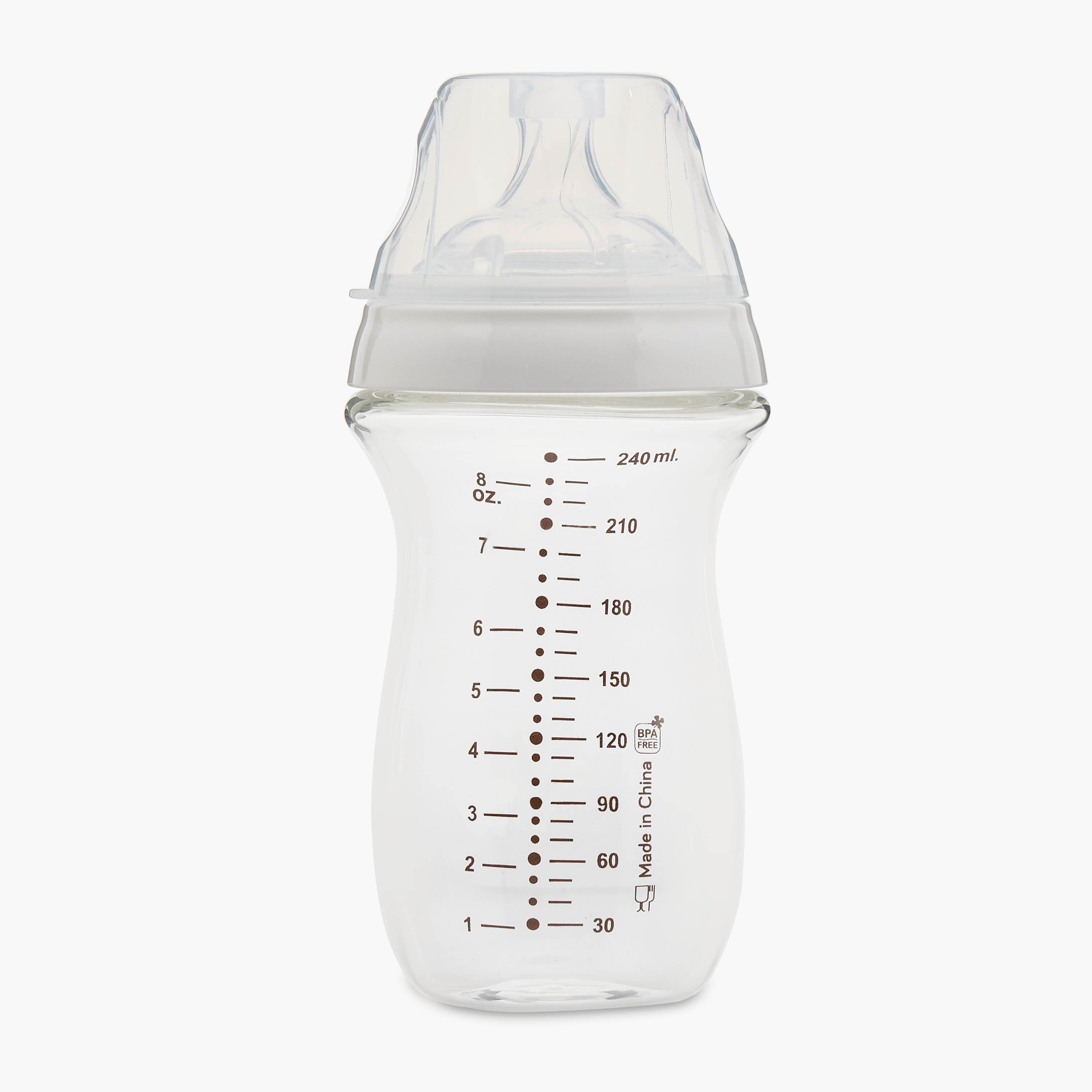 Juniors Just Like Nature 240 ml Glass Feeding Bottle with Anti-Colic Teat - White-baby-feeding-feedingbottles-bottlesandteats-image-7