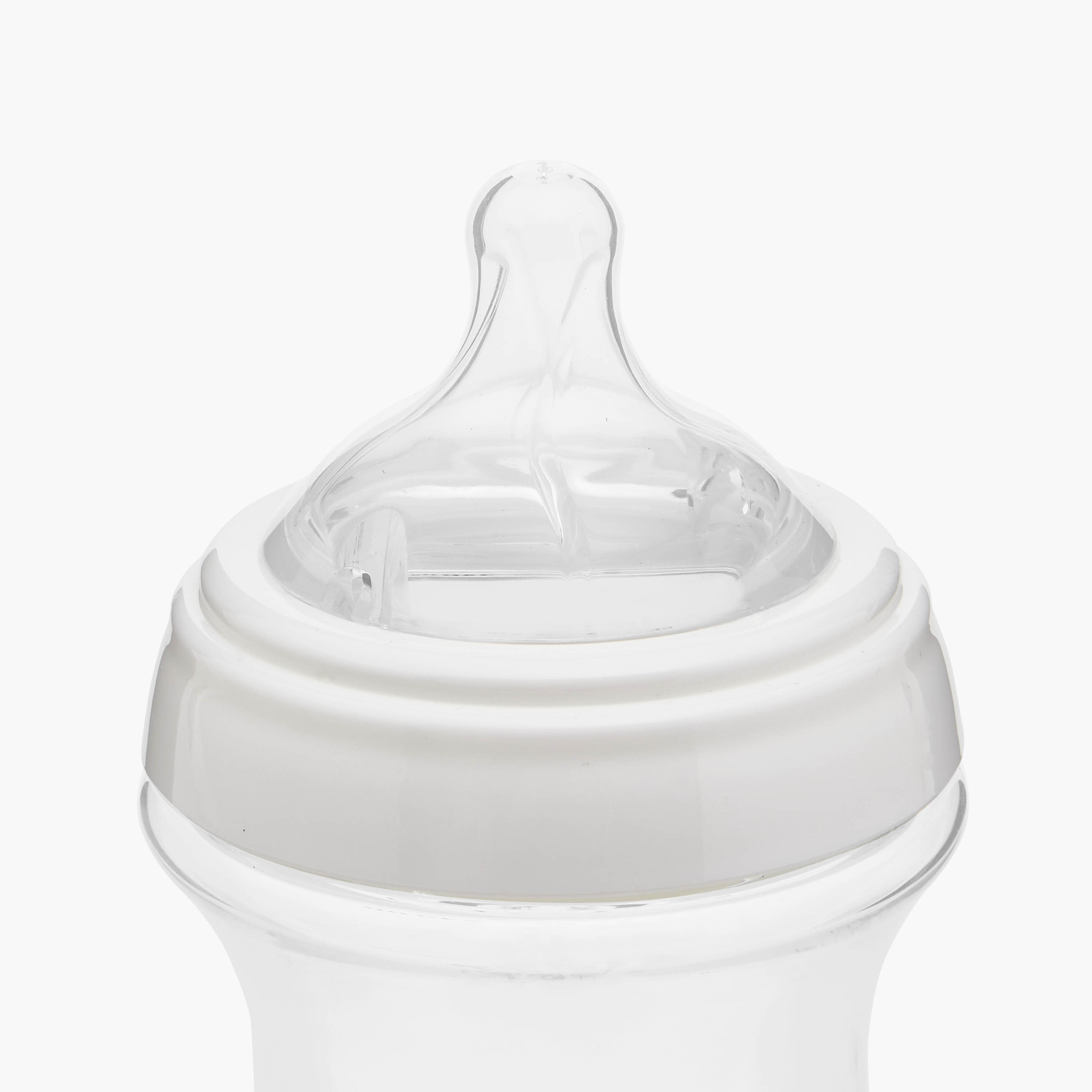 Juniors Just Like Nature 240 ml Glass Feeding Bottle with Anti-Colic Teat - White-baby-feeding-feedingbottles-bottlesandteats-image-9
