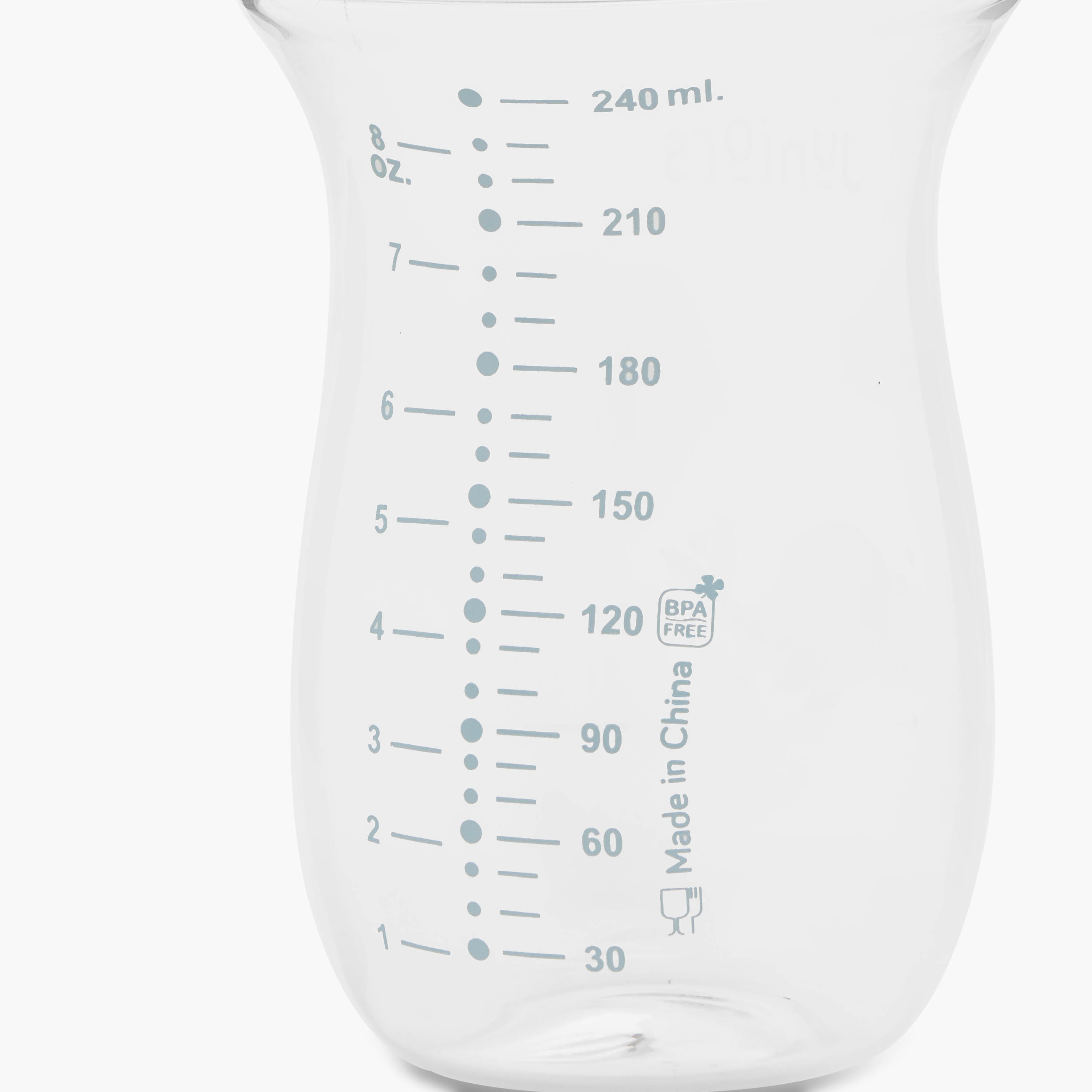 Juniors Just Like Nature 240 ml Glass Feeding Bottle with Anti-Colic Teat - Grey-baby-feeding-feedingbottles-bottlesandteats-image-11