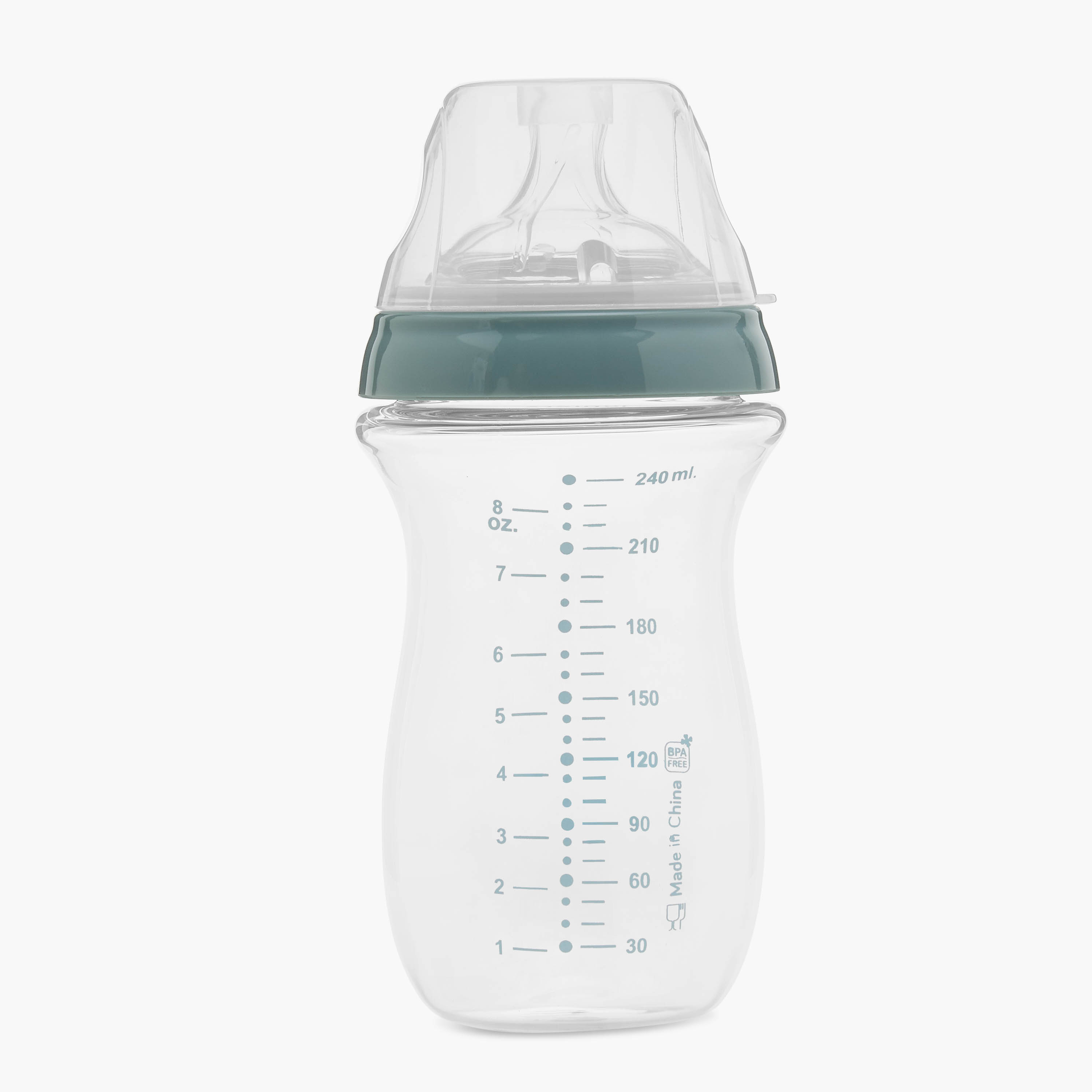 Juniors Just Like Nature 240 ml Glass Feeding Bottle with Anti-Colic Teat - Grey-baby-feeding-feedingbottles-bottlesandteats-image-7