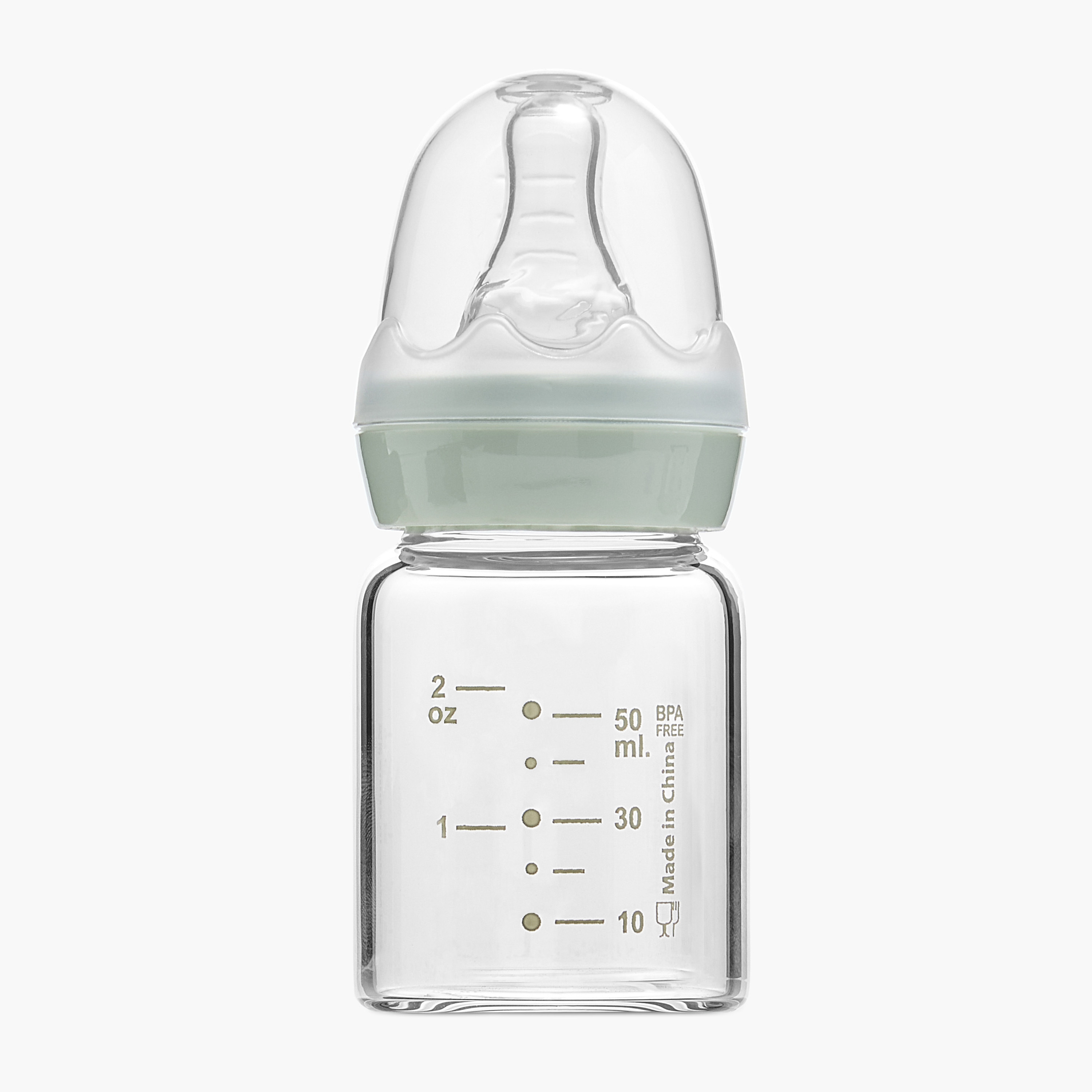 Giggles Printed Glass Feeding Bottle - 50 ml-baby-feeding-feedingbottles-bottlesandteats-image-2