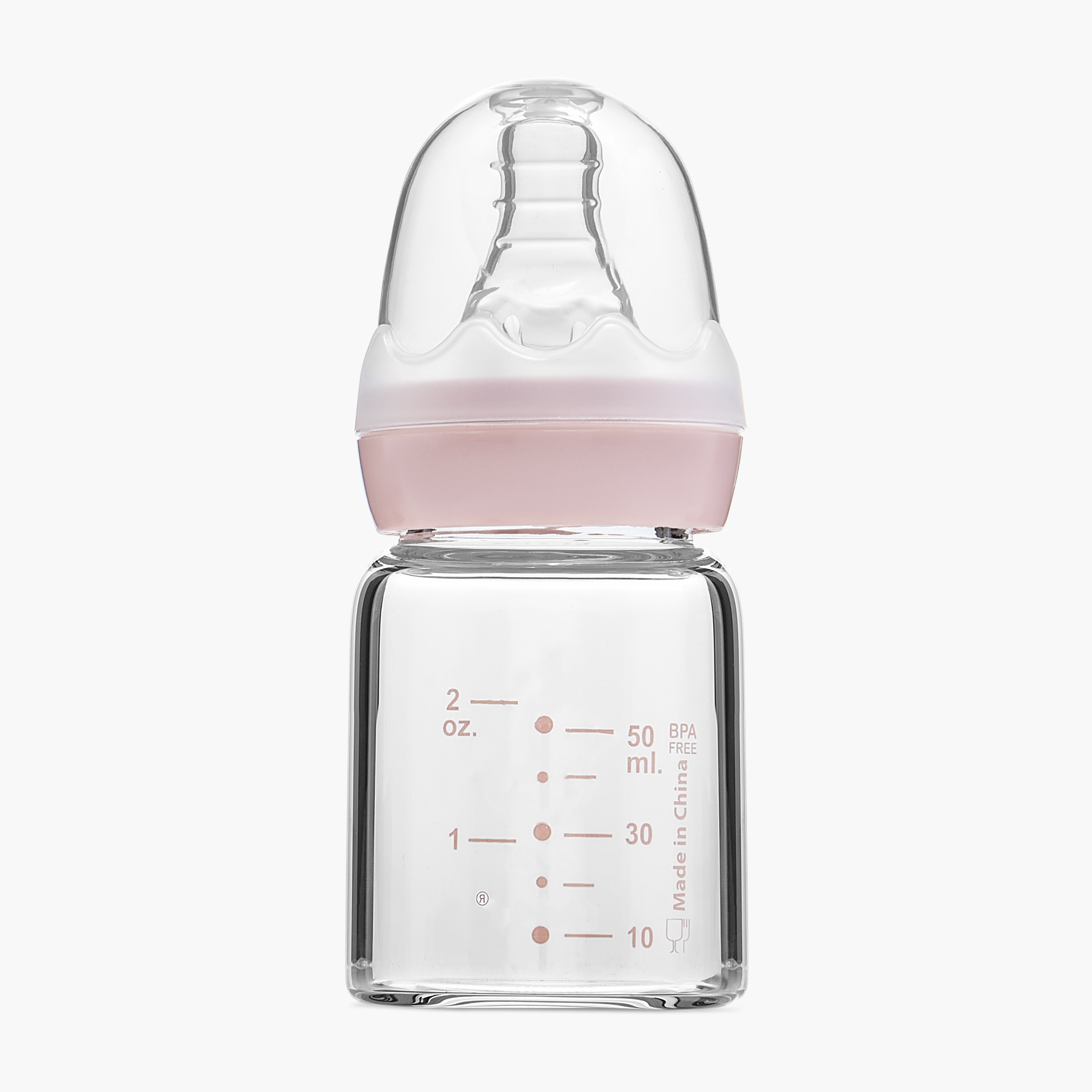 Giggles Typography Print Glass Feeding Bottle - 50 ml-baby-feeding-feedingbottles-bottlesandteats-image-2