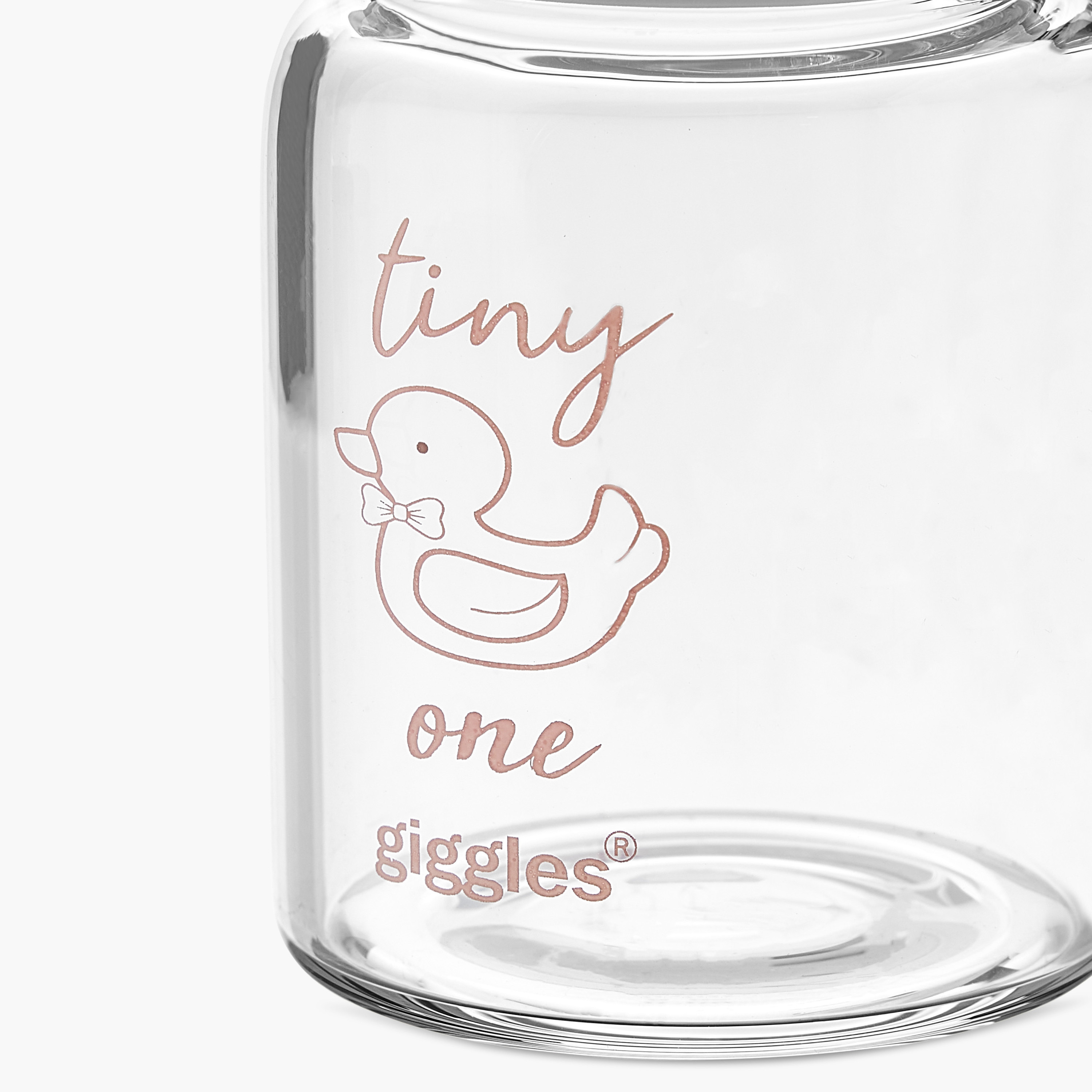 Giggles Typography Print Glass Feeding Bottle - 50 ml-baby-feeding-feedingbottles-bottlesandteats-image-5