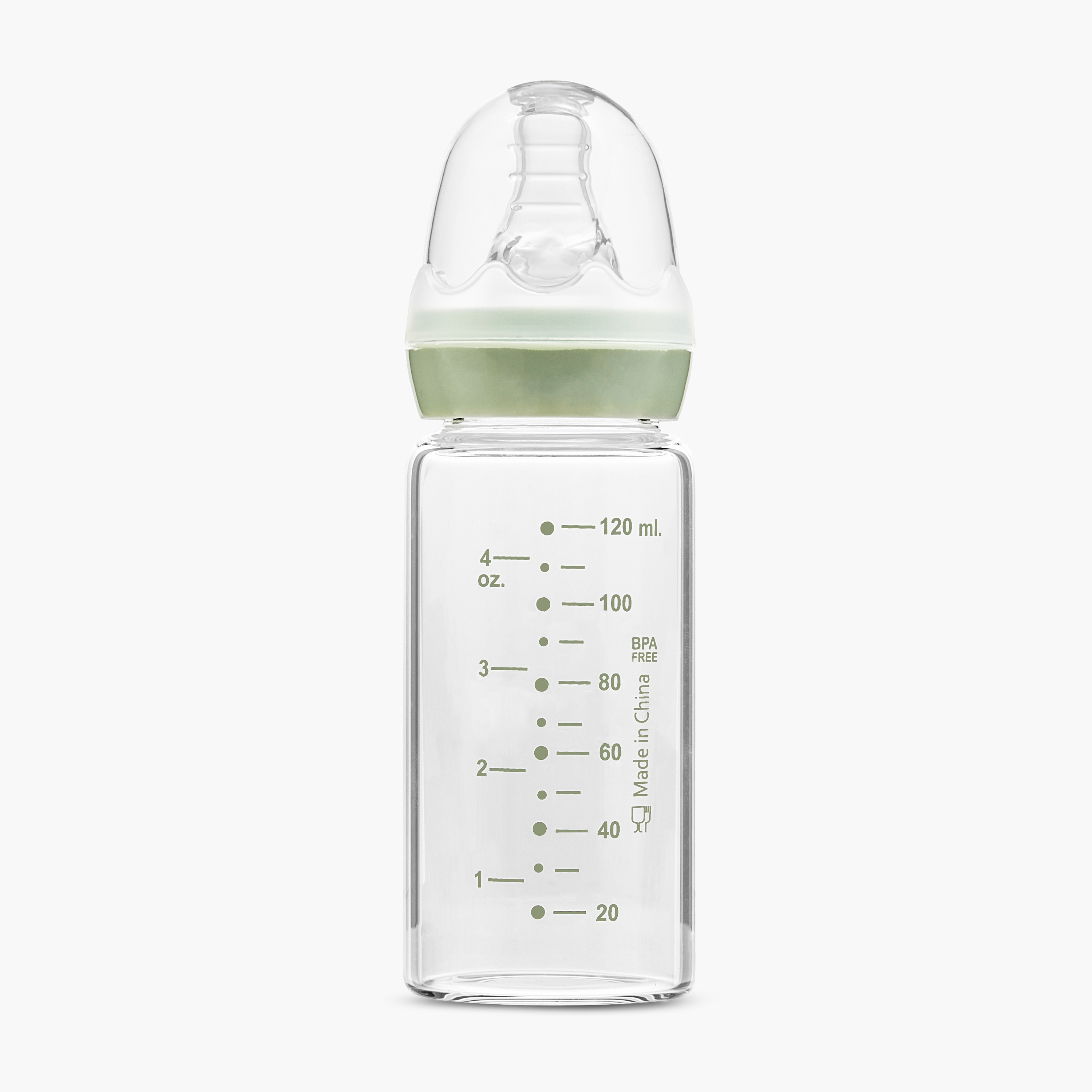 Giggles Hello World Print Glass Feeding Bottle - 120 ml-baby-feeding-feedingbottles-bottlesandteats-image-2