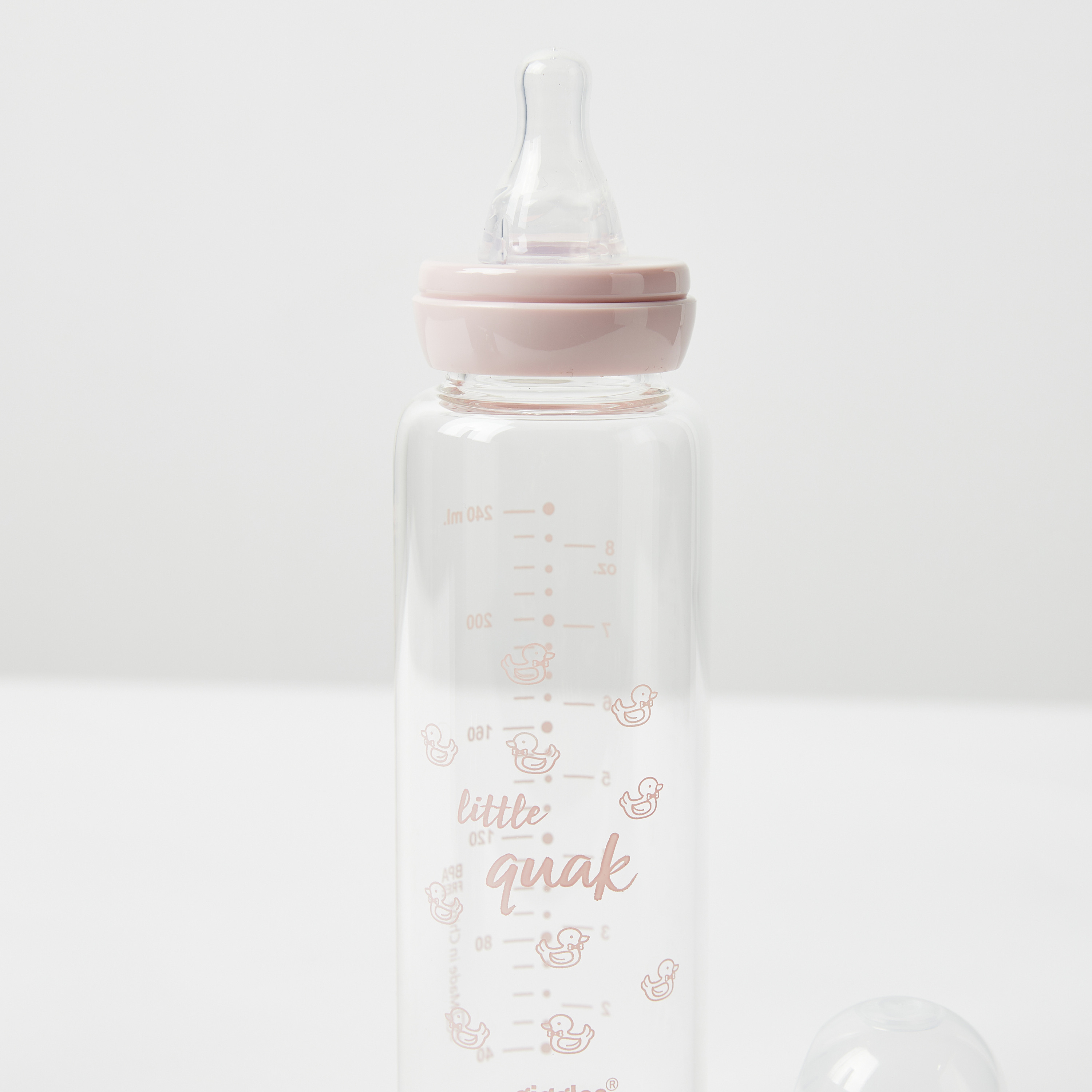 رضّاعة زجاج بطبعات داكي لوف من جيجلز - 240 مل-baby-feeding-feedingbottles-bottlesandteats-image-2
