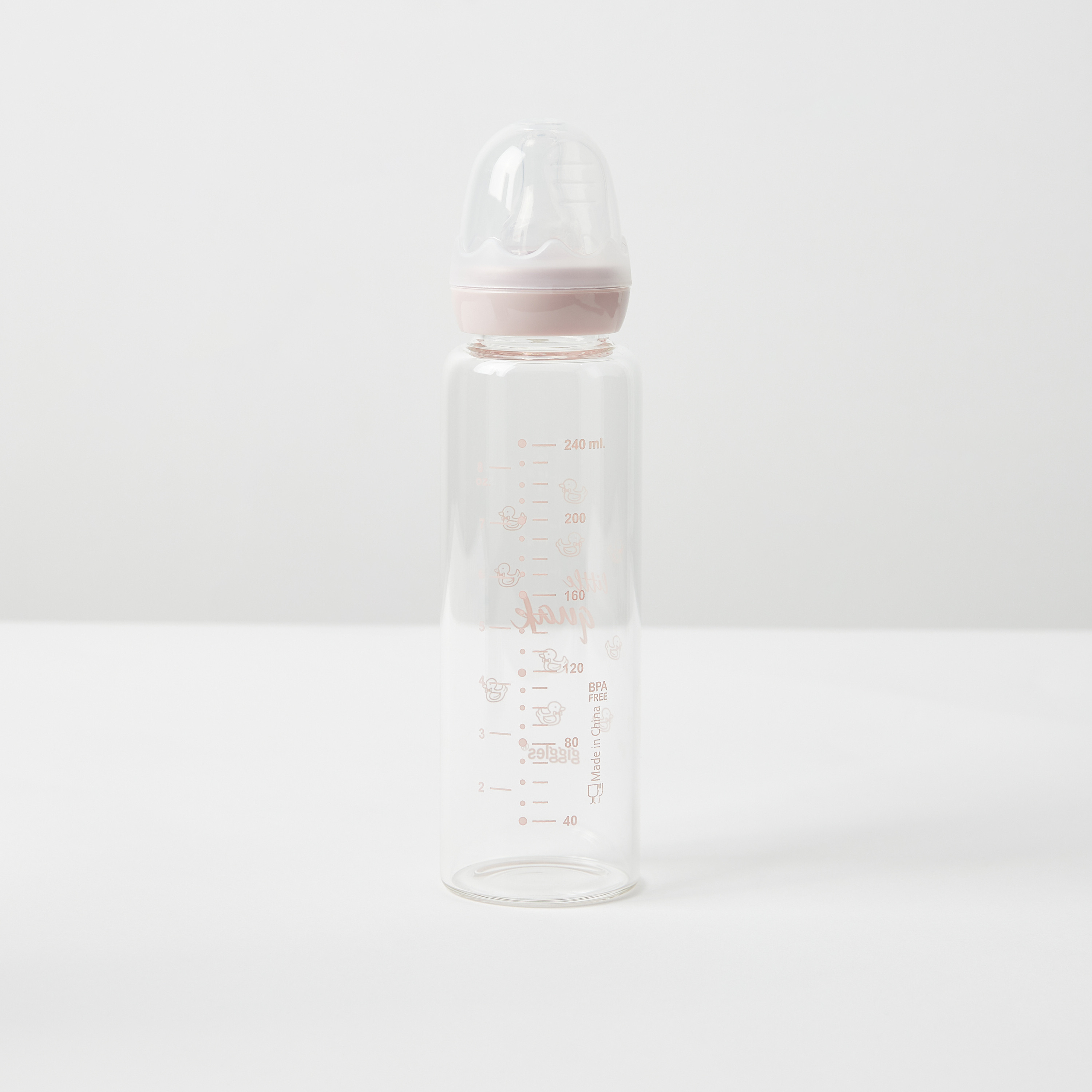 رضّاعة زجاج بطبعات داكي لوف من جيجلز - 240 مل-baby-feeding-feedingbottles-bottlesandteats-image-5