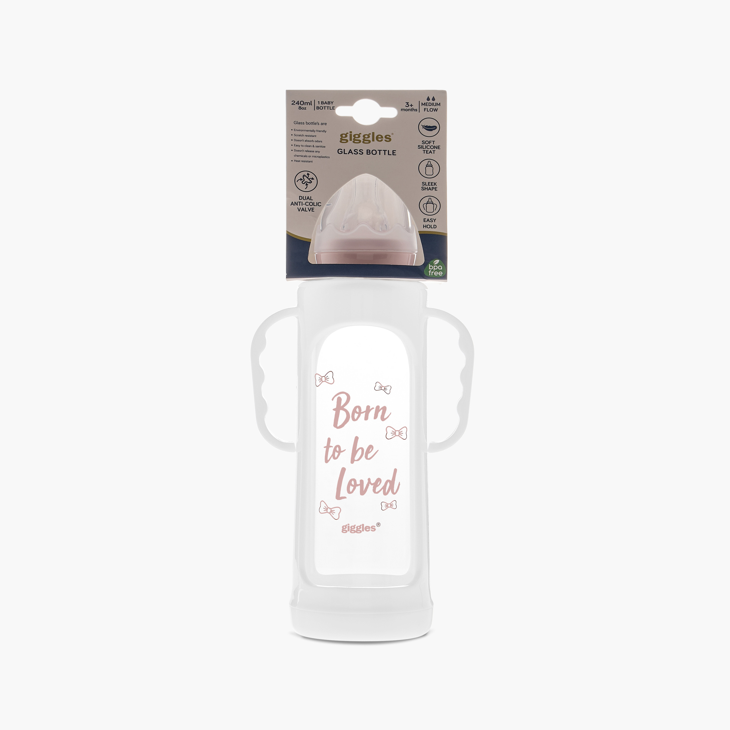 Giggles Printed Glass Feeding Bottle - 240 ml-baby-feeding-feedingbottles-bottlesandteats-image-9