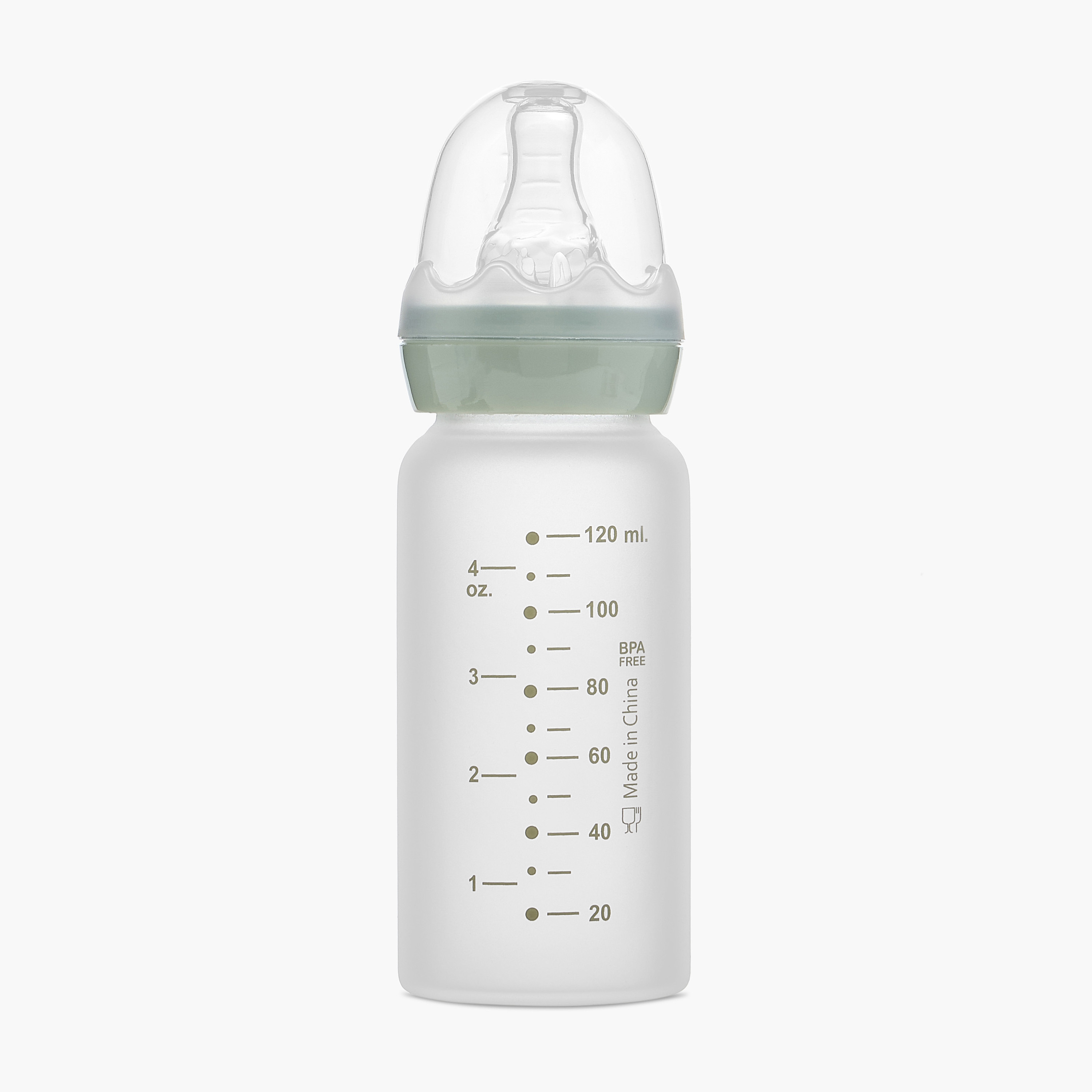 Giggles Hello World Print Glass Feeding Bottle - 120 ml-baby-feeding-feedingbottles-bottlesandteats-image-2
