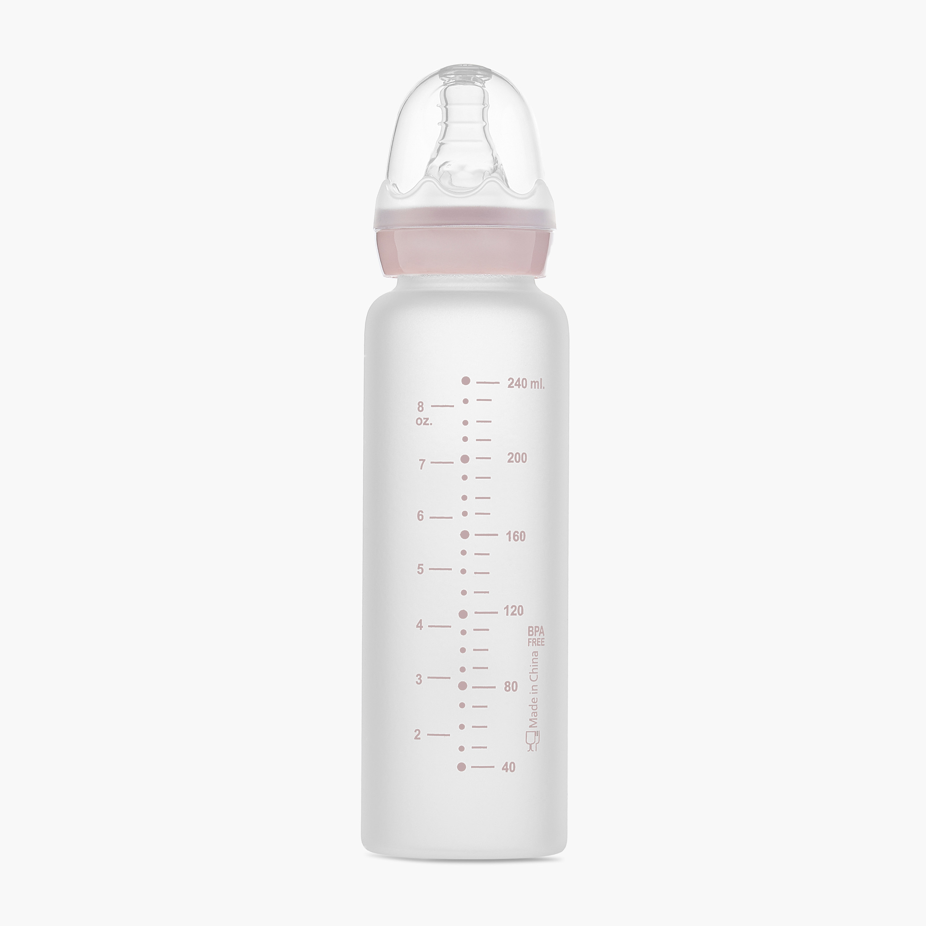 Giggles Ducky Love Print Glass Feeding Bottle - 240 ml-baby-feeding-feedingbottles-bottlesandteats-image-2
