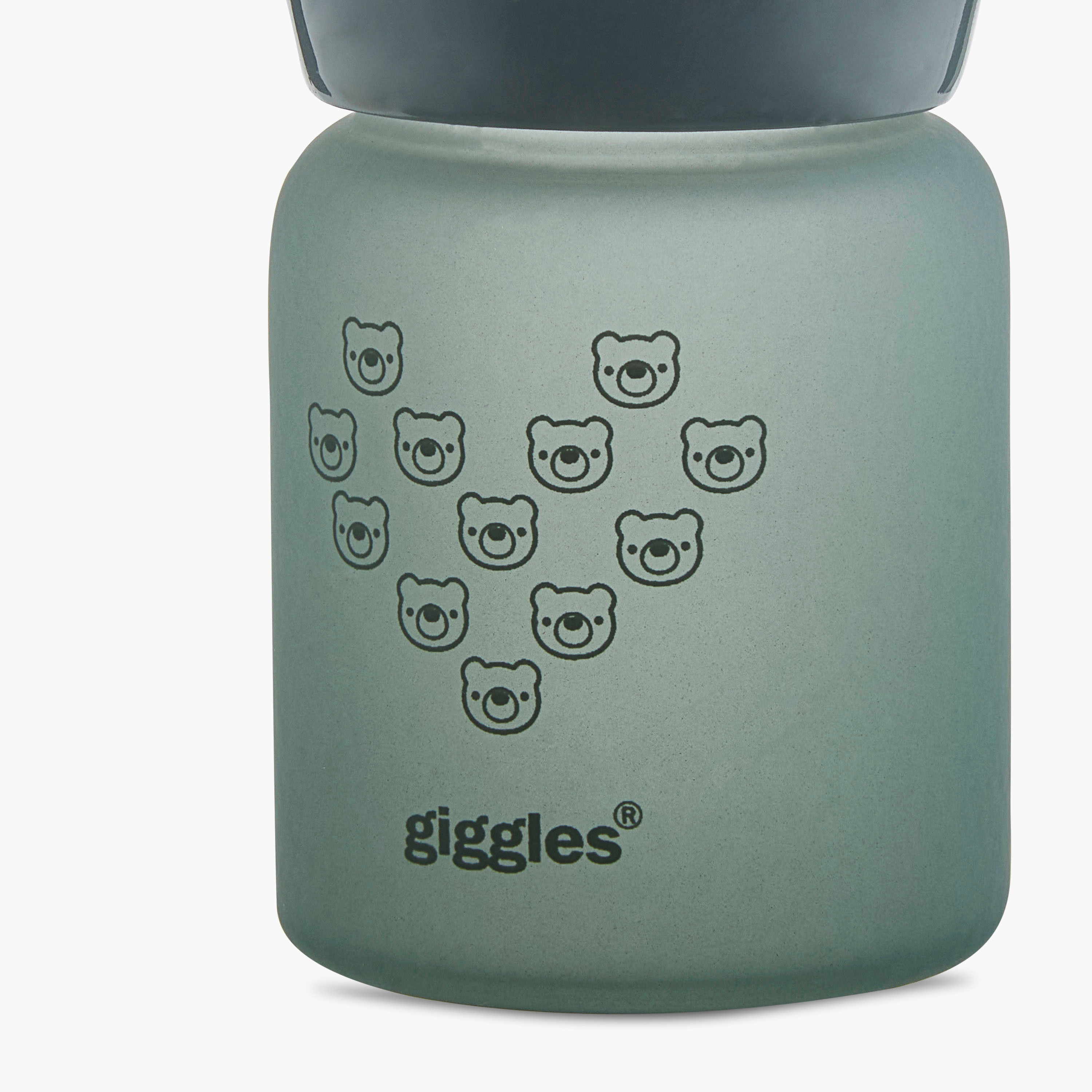 Giggles Printed Glass Feeding Bottle with Cap - 50 ml-baby-feeding-feedingbottles-bottlesandteats-image-5