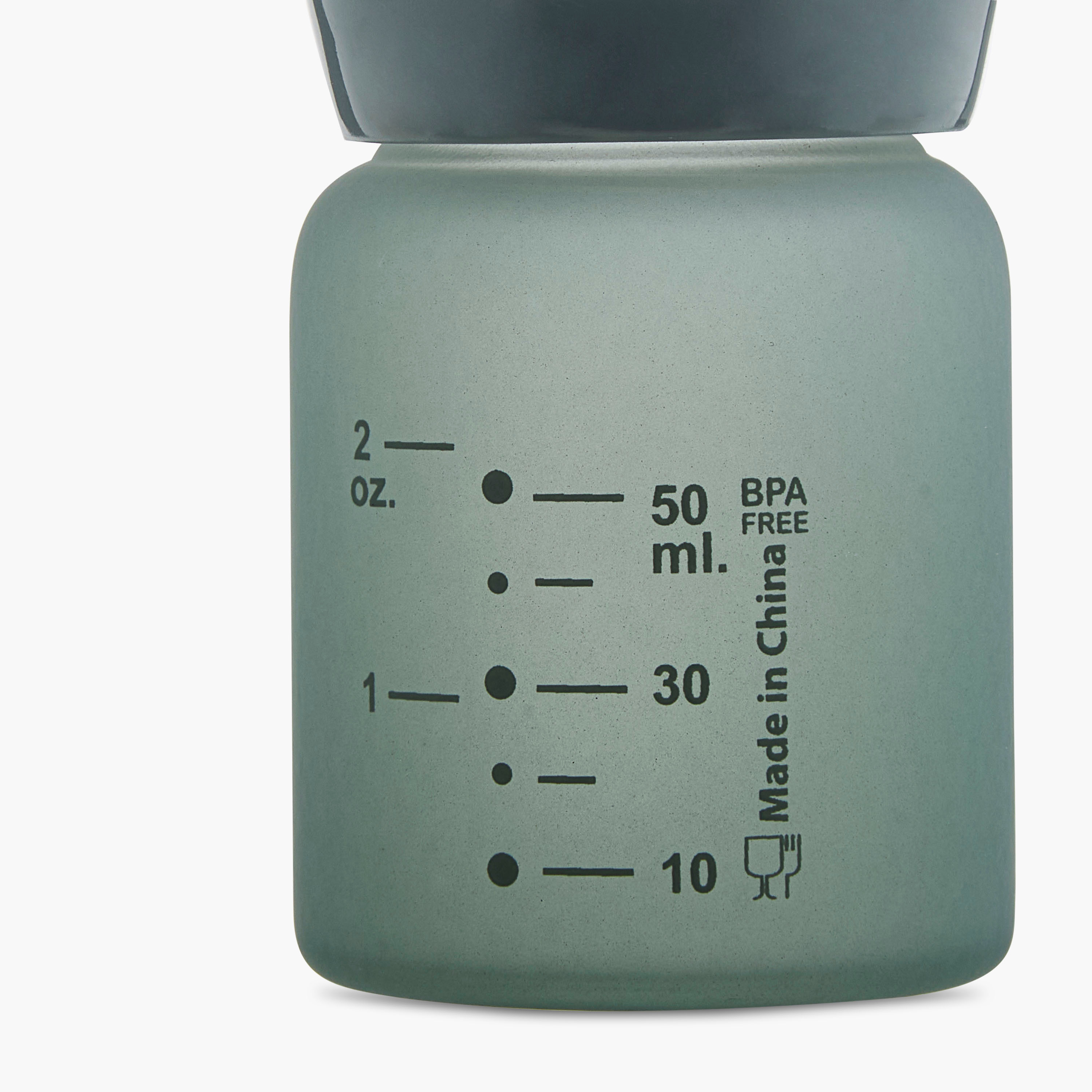 Giggles Printed Glass Feeding Bottle with Cap - 50 ml-baby-feeding-feedingbottles-bottlesandteats-image-7