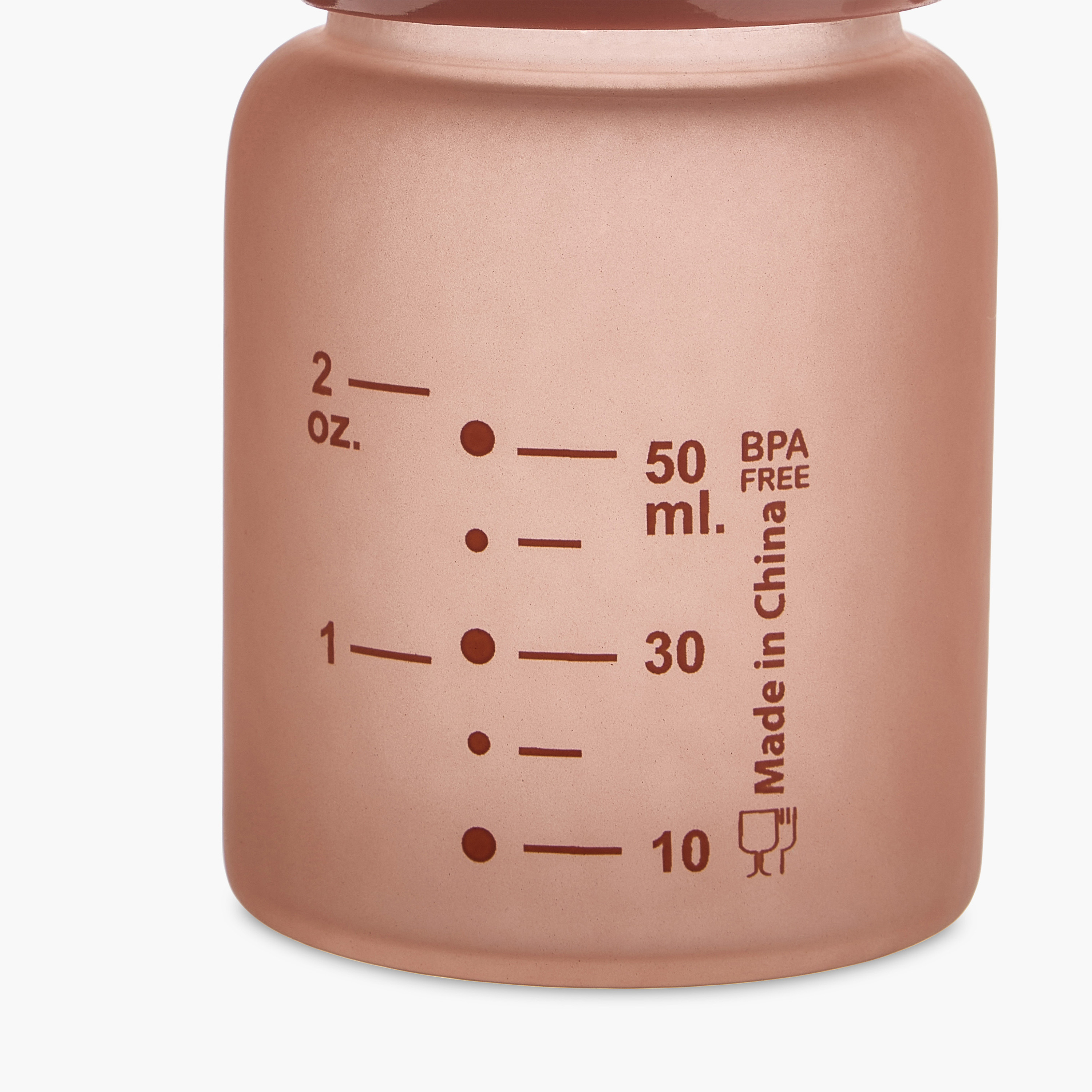 Giggles Printed Glass Feeding Bottle with Cap - 50 ml-baby-feeding-feedingbottles-bottlesandteats-image-6