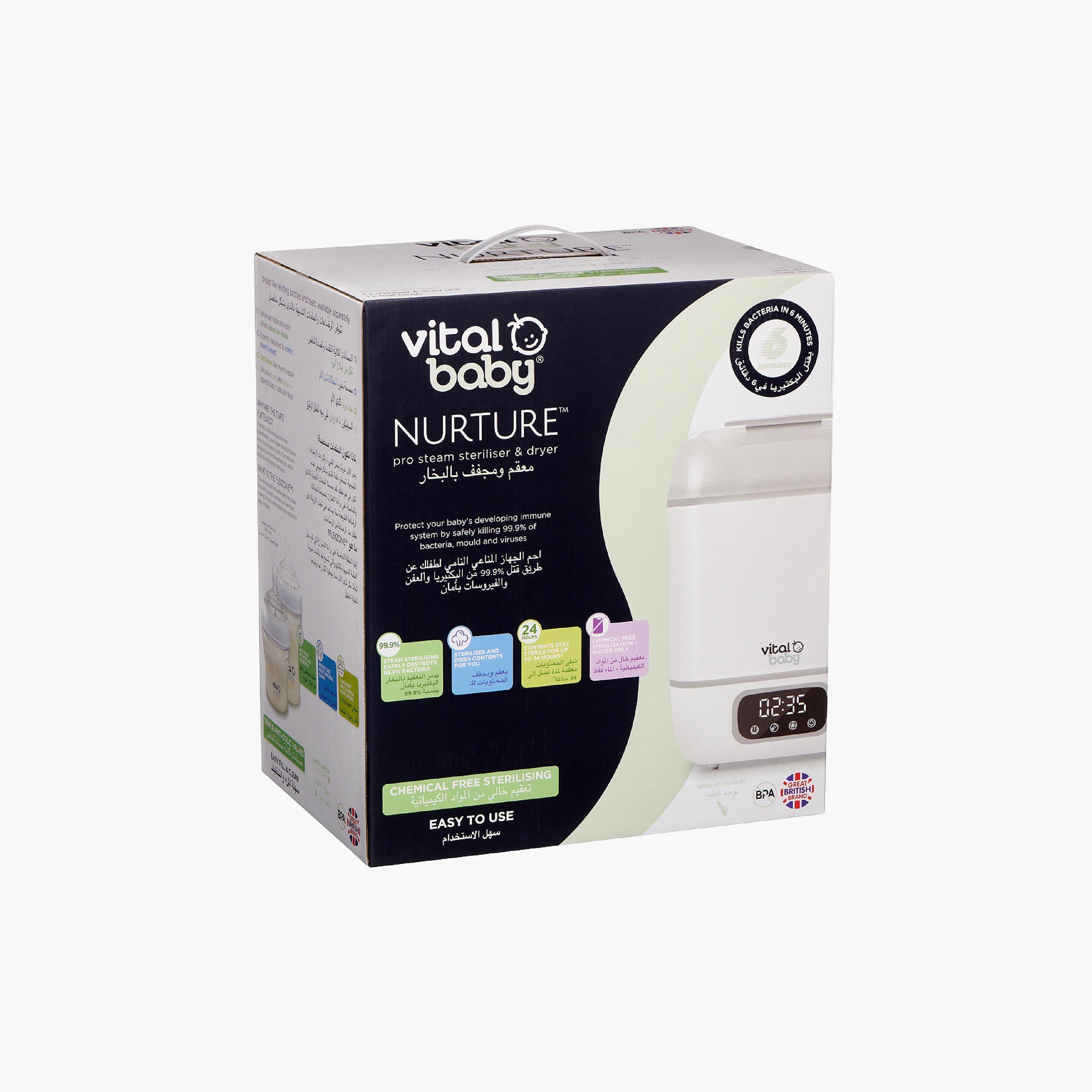 Vital Baby Nurture Pro Steam Steriliser and Dryer-baby-feeding-sterilizersandwarmers-image-4