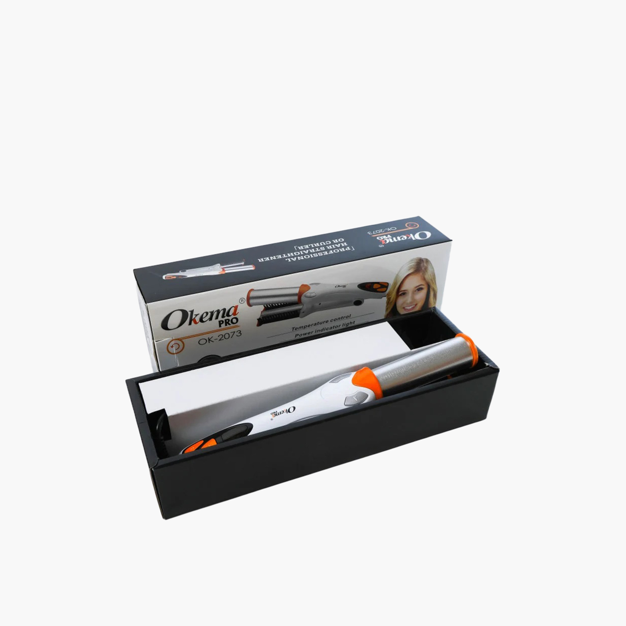 Okema Hair Straightener and Curler - OK-2073-beautyandpersonalcare-appliances-hairstylingtools-curlingandstyler-image-1