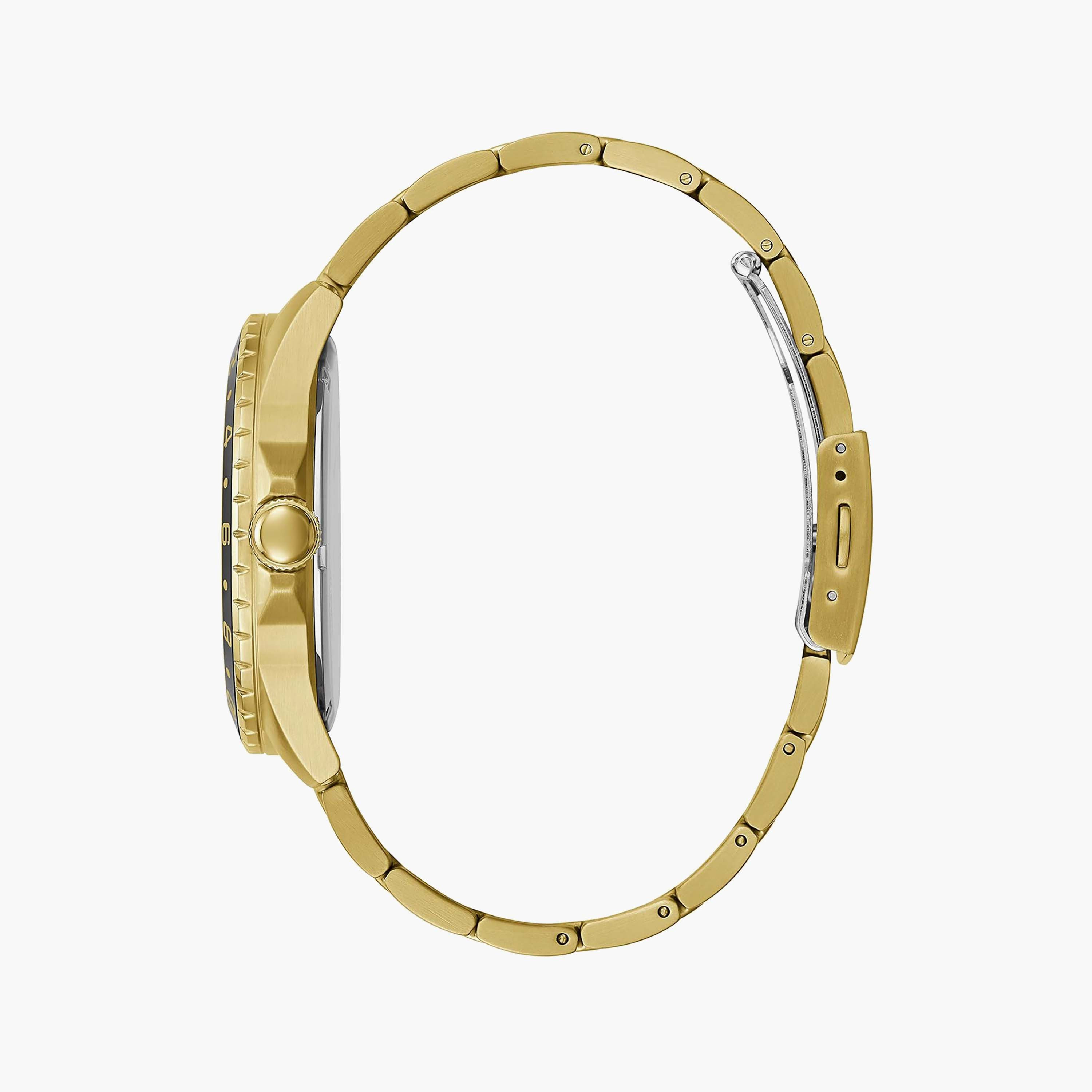 Guess Men's Gold Analog Stainless Steel Strap Watch | GW0220G2-men-watchesandjewellery-watches-image-2