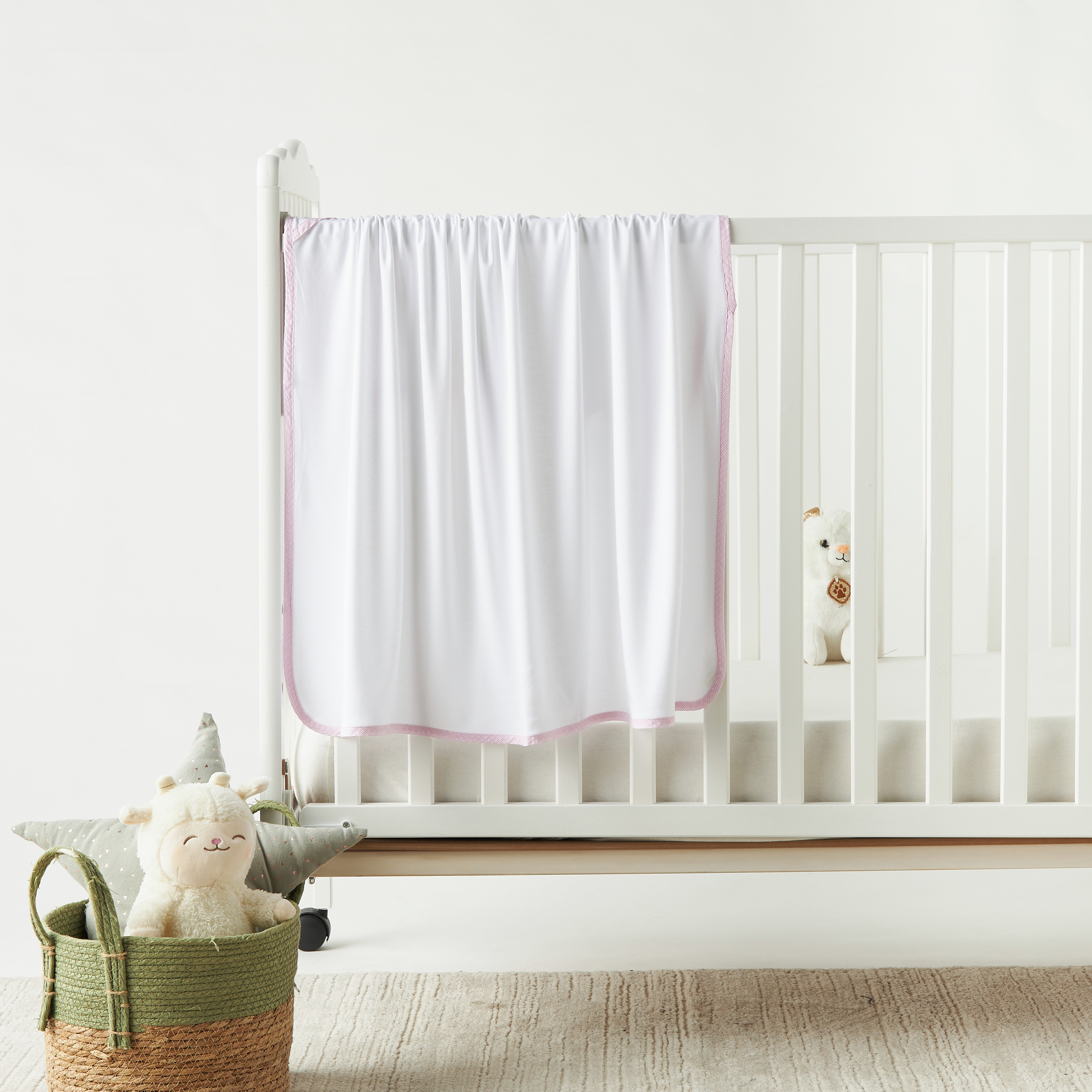 Giggles Hooded Receiving Blanket - 70x70 cm-baby-nursery-blanketsandswaddles-receivingblankets-image-1