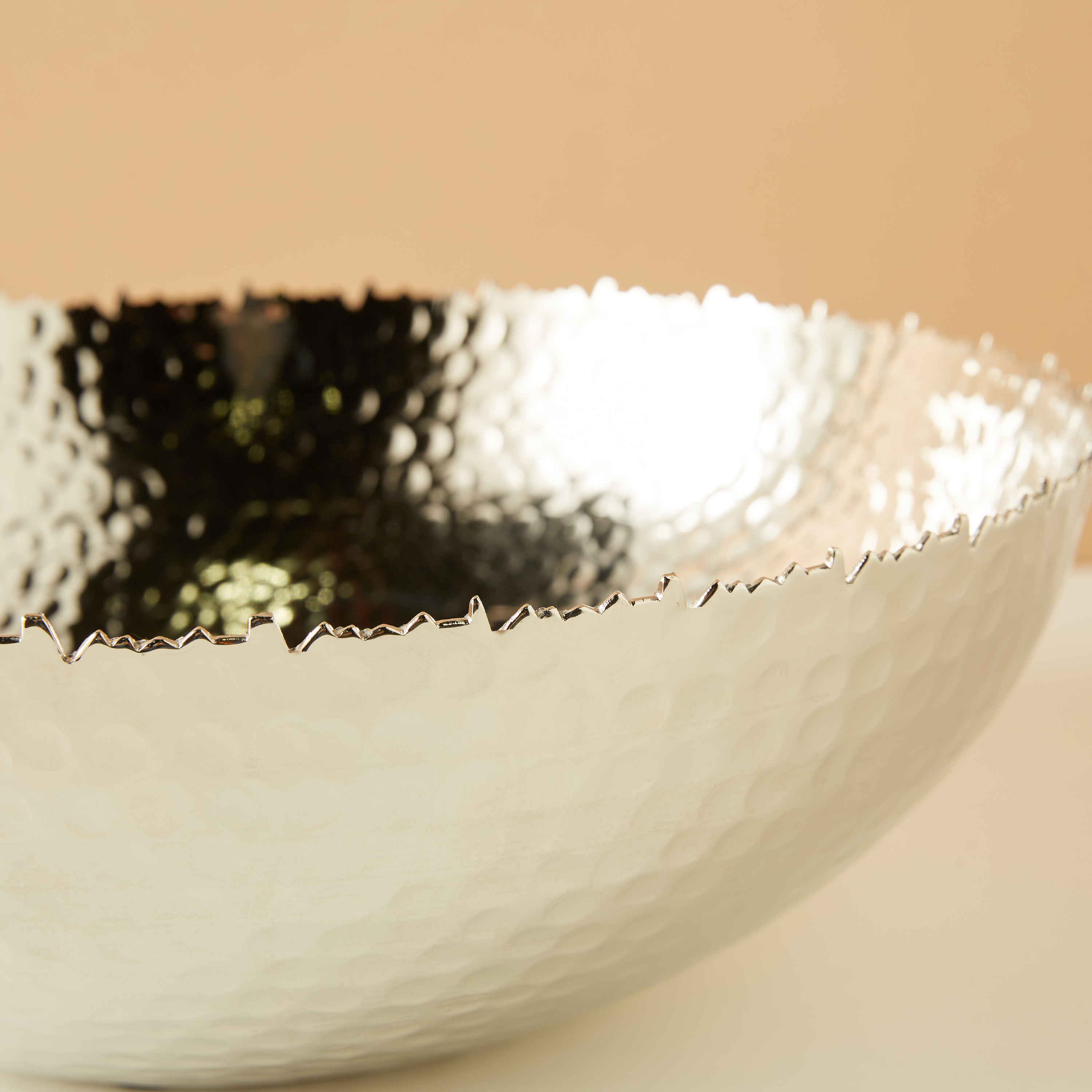 Textured Aluminium Decorative Bowl-household-decor-vasesandbowls-image-4
