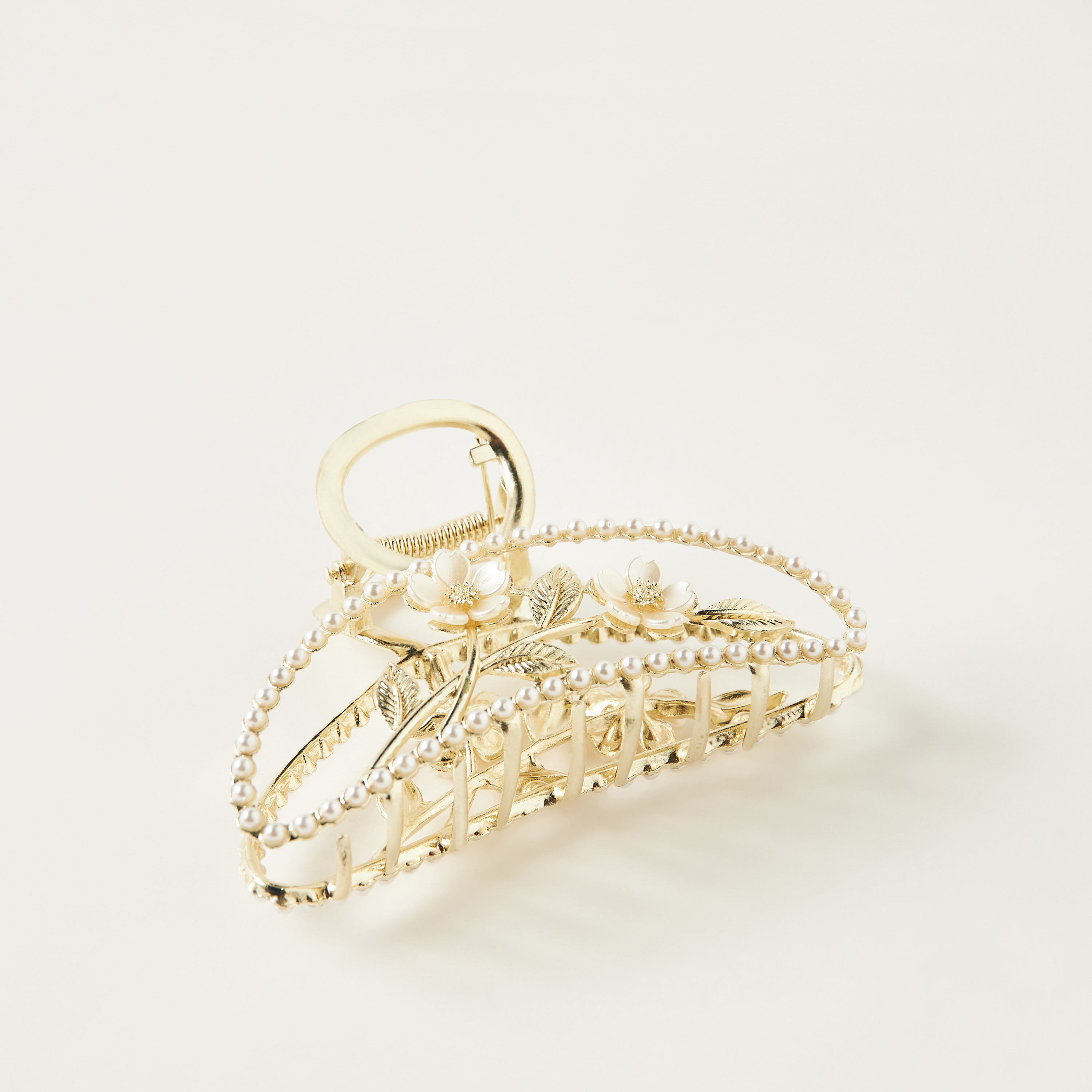 Floral Embellished Hair Clamp-women-hairaccessories-clamps-image-1