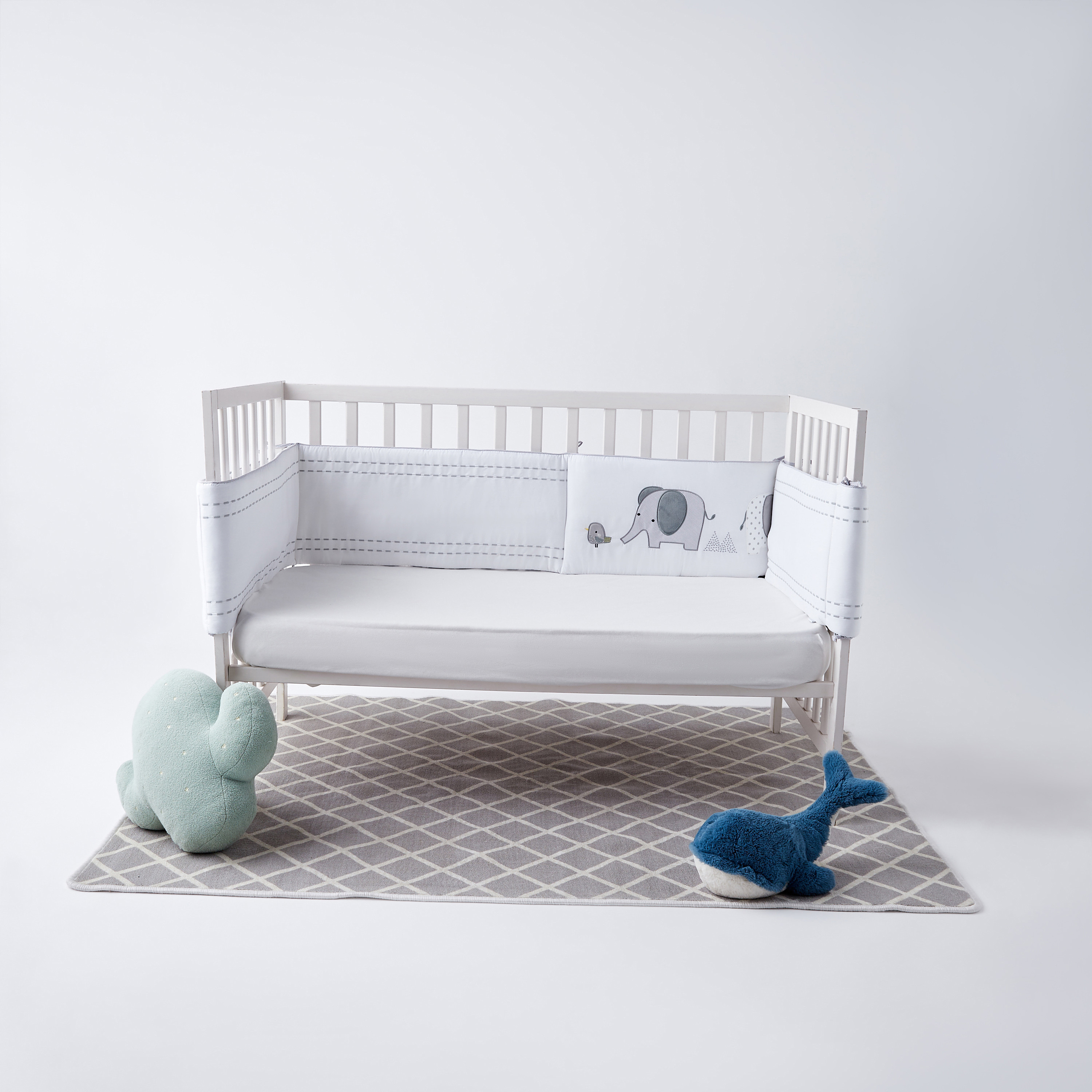 Giggles Elephant Applique Comforter and Pillow Set - 100x130 cm-baby-nursery-babybedding-image-2