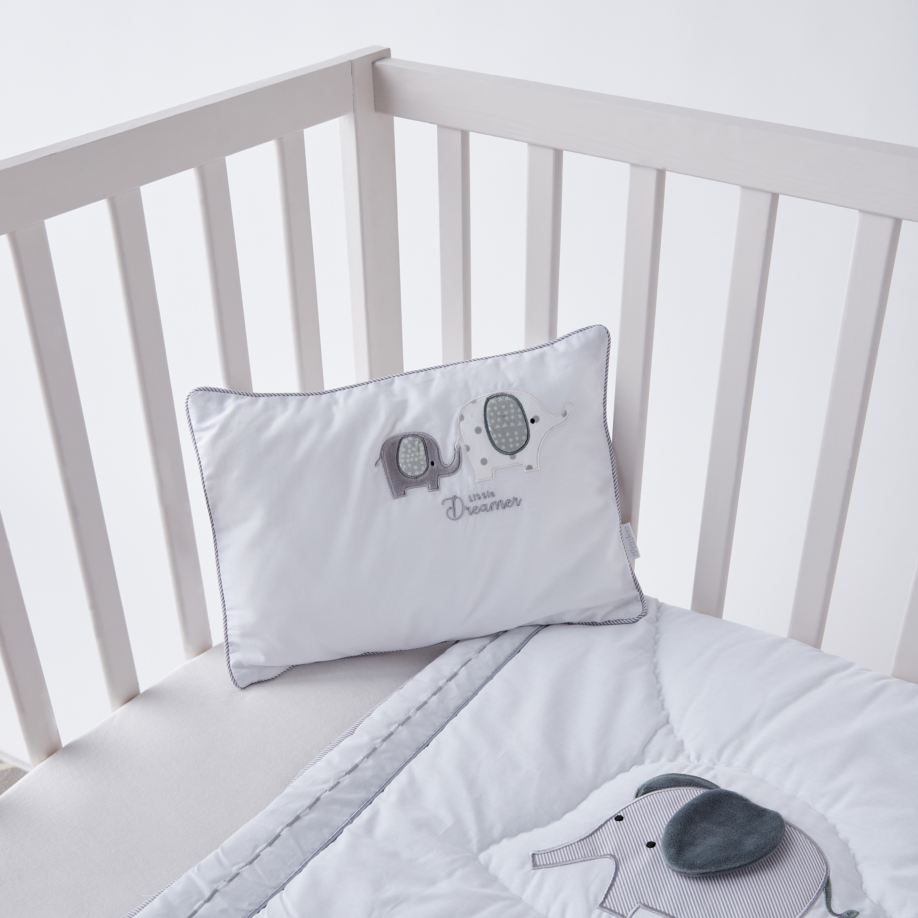 Giggles Elephant Applique Comforter and Pillow Set - 100x130 cm-baby-nursery-babybedding-image-4
