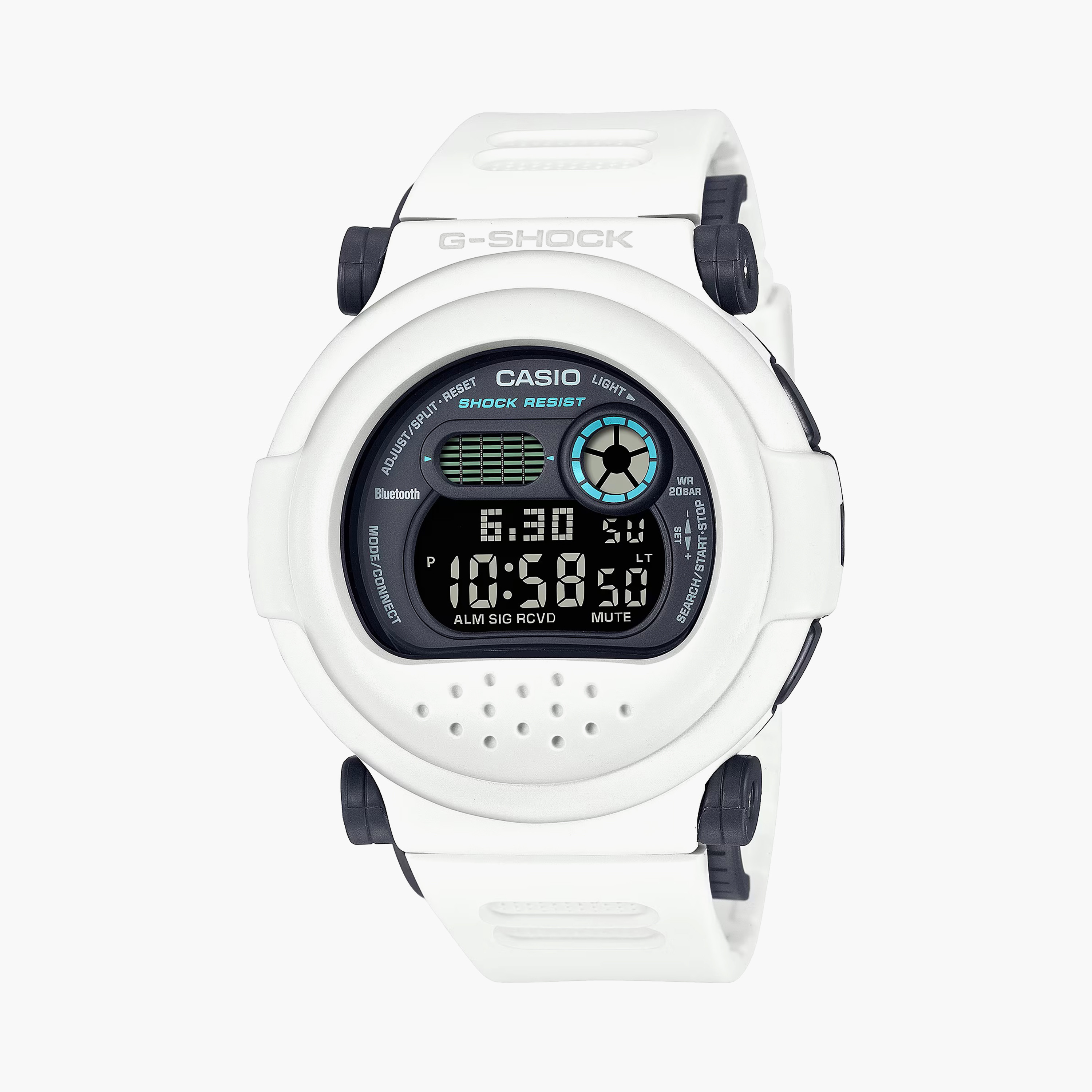 Buy Men s G Shock Men s White Digital Silicone Strap Watch G B001SF 7DR Online Centrepoint Kuwait