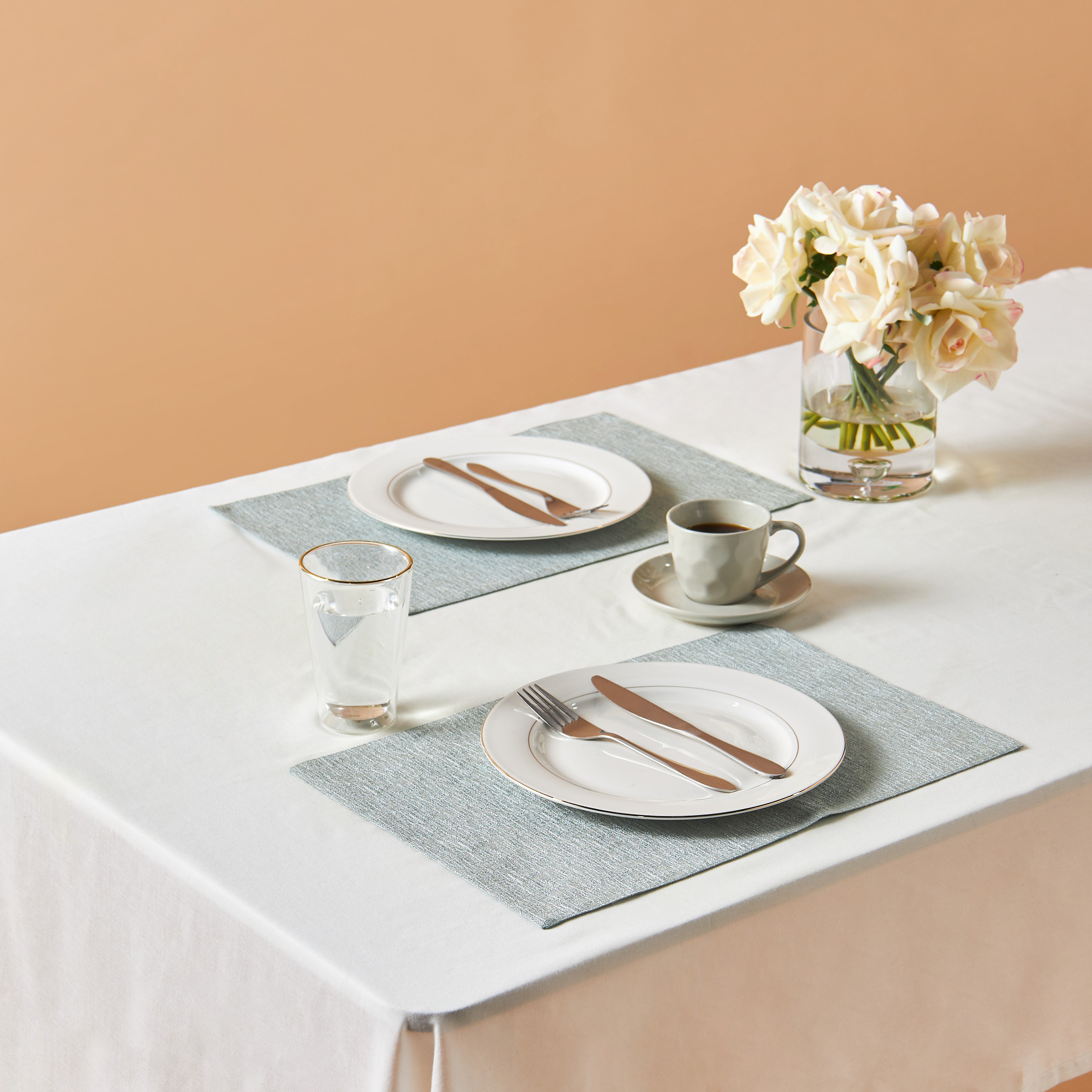 Zahra 2-Piece Textured Placemat Set - 45x30 cms-household-dining-tablelinen-placemats-image-1