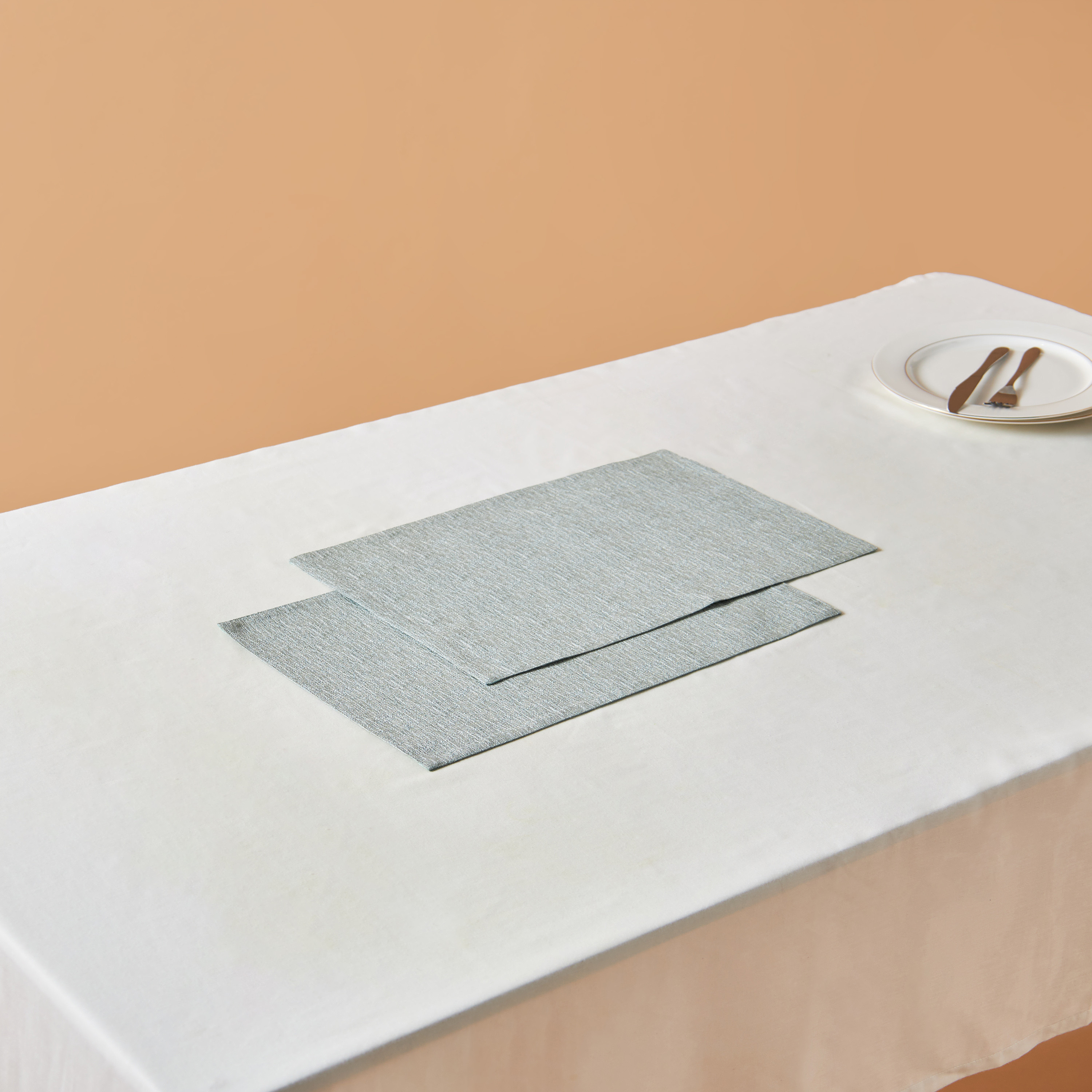 Zahra 2-Piece Textured Placemat Set - 45x30 cms-household-dining-tablelinen-placemats-image-2
