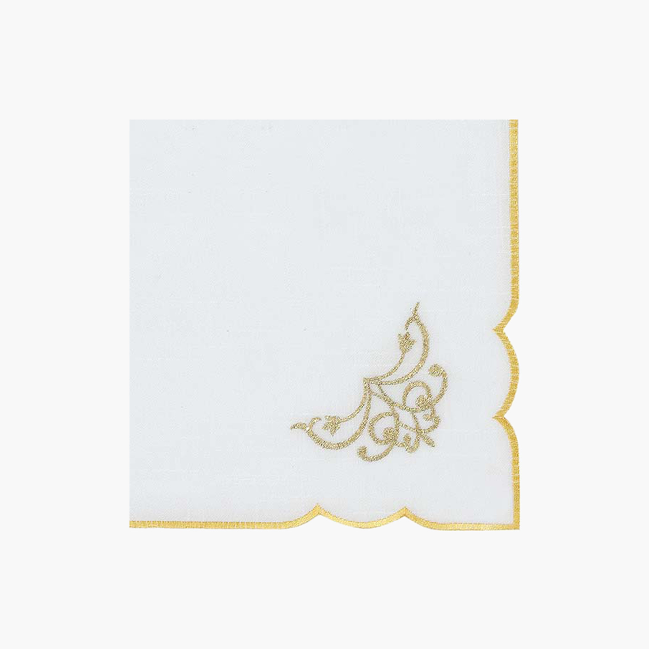Hiba 4-Piece Leaf Embroidered Napkin Set - 45x45 cm-household-dining-tablelinen-runnersandtablecovers-image-2