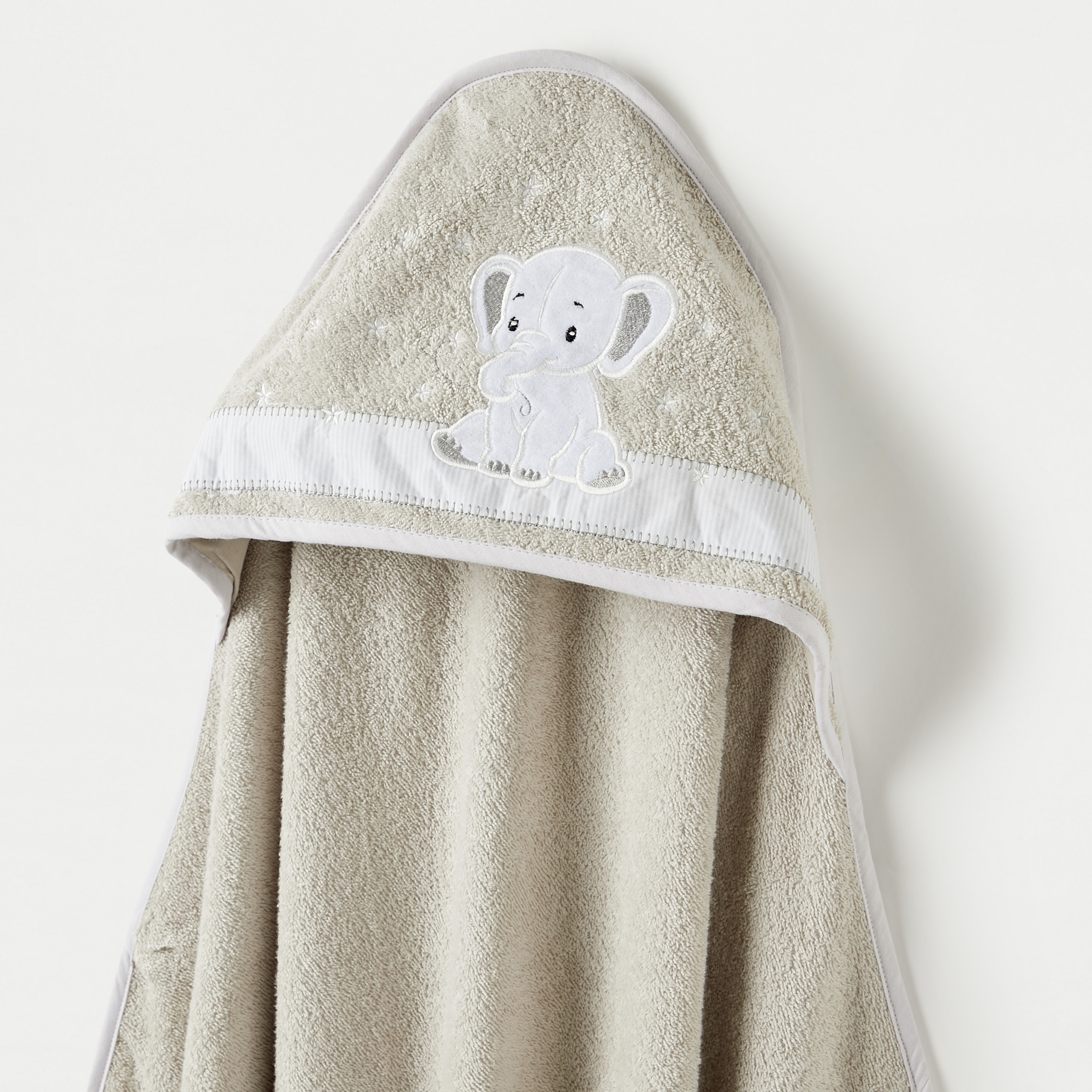 Juniors Embroidered Towel with Hood - 80x80 cm-baby-bathandcare-towels-image-2