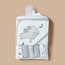 طقم منشفة بقبّعة ومناشف صغيرة للتنظيف من جونيورز- 6 قطع-baby-bathandcare-towels-image-1