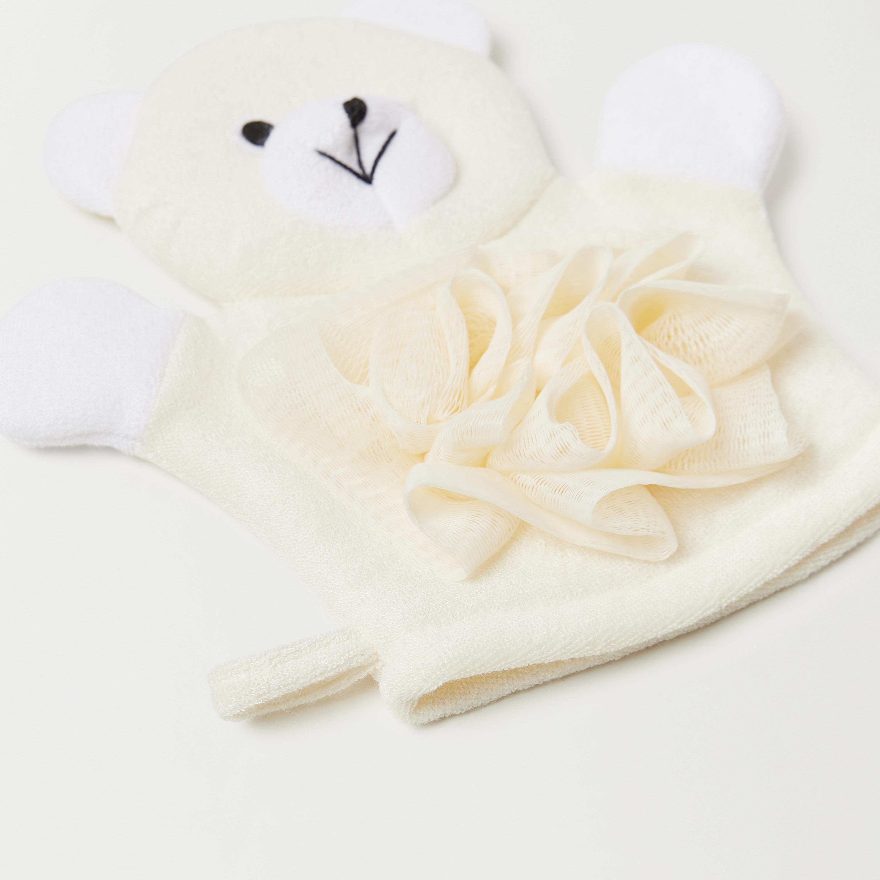 Juniors 3D Teddy Bear Shaped Wash Mitten-baby-bathandcare-towels-image-2