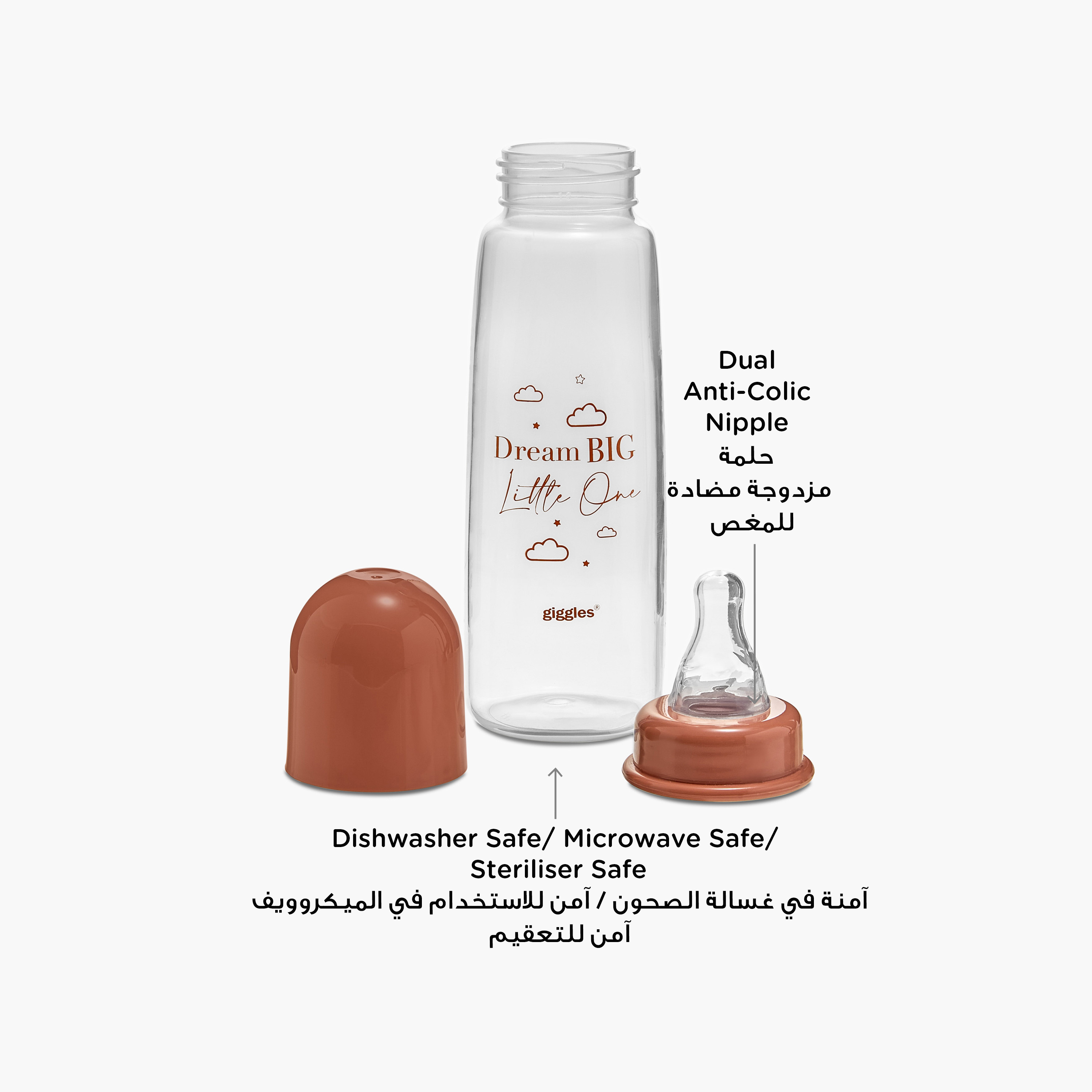 رضاعة بغطاء وطبعات من جيجلز - 240 مل-baby-feeding-feedingbottles-bottlesandteats-image-4