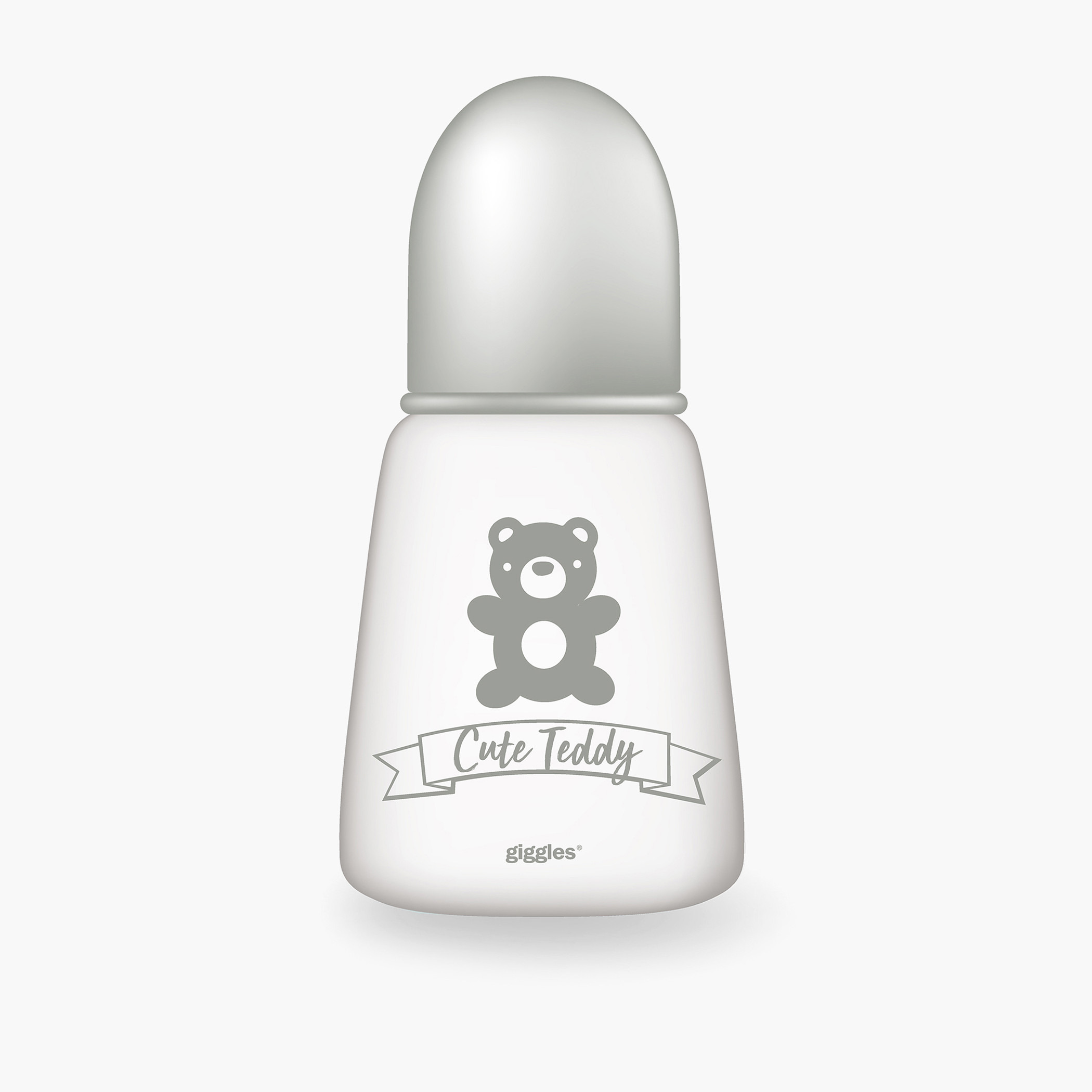 رضّاعة زجاج بطبعات وغطاء من جيجلز - 50 مل-baby-feeding-feedingbottles-bottlesandteats-image-1