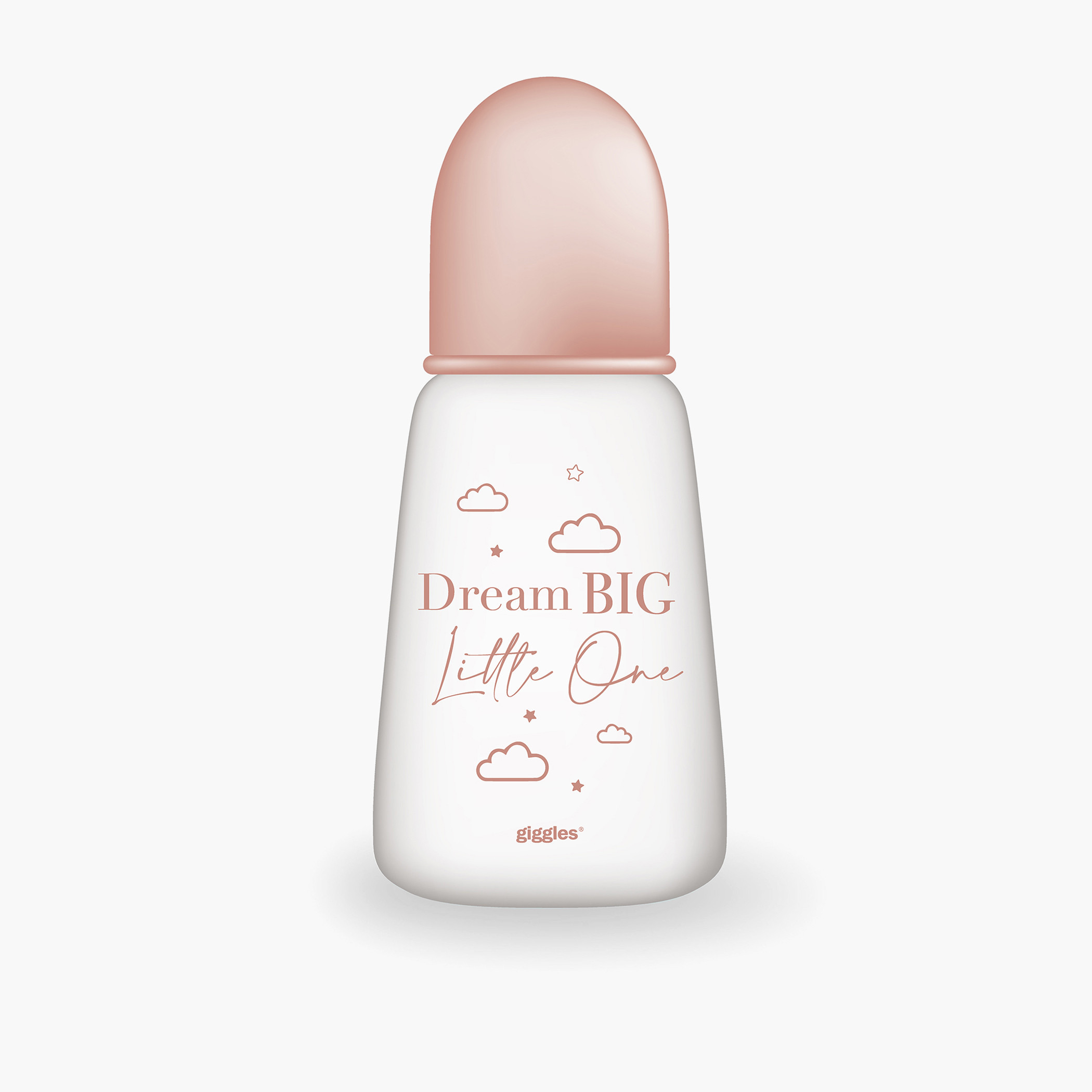 Giggles Dreamer Print Glass Feeding Bottle - 120 ml-baby-feeding-feedingbottles-bottlesandteats-image-1
