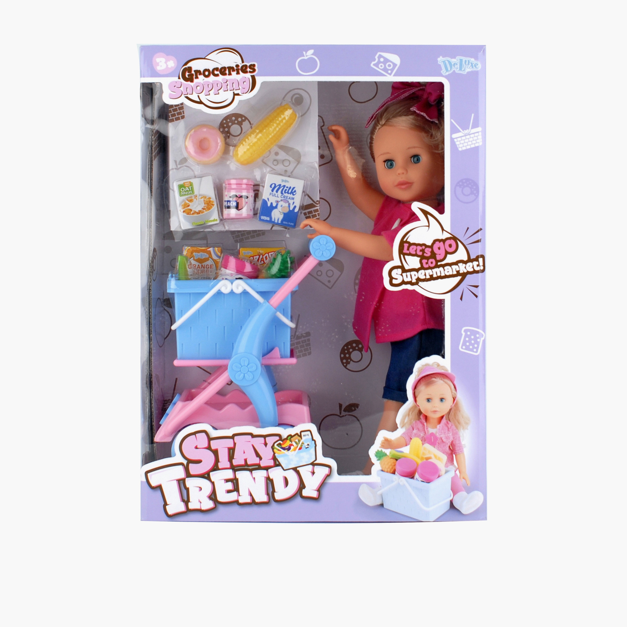 Buy Stay Trendy Baby Doll Playset with Shopping Cart 18 inches for Babies Online in UAE Centrepoint