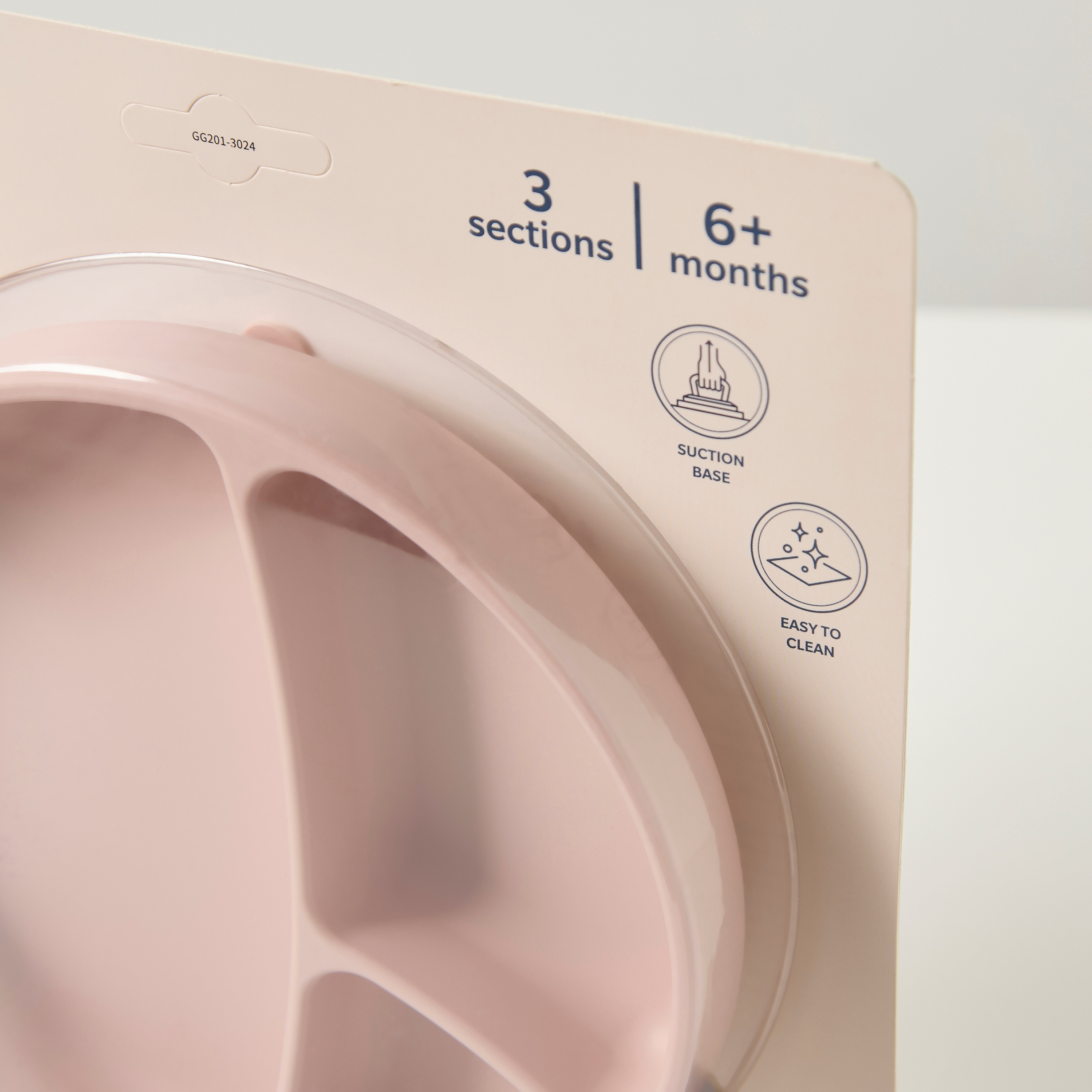 Giggles Solid 3-Partition Plate with Suction Base-baby-feeding-mealtimeessentials-image-4