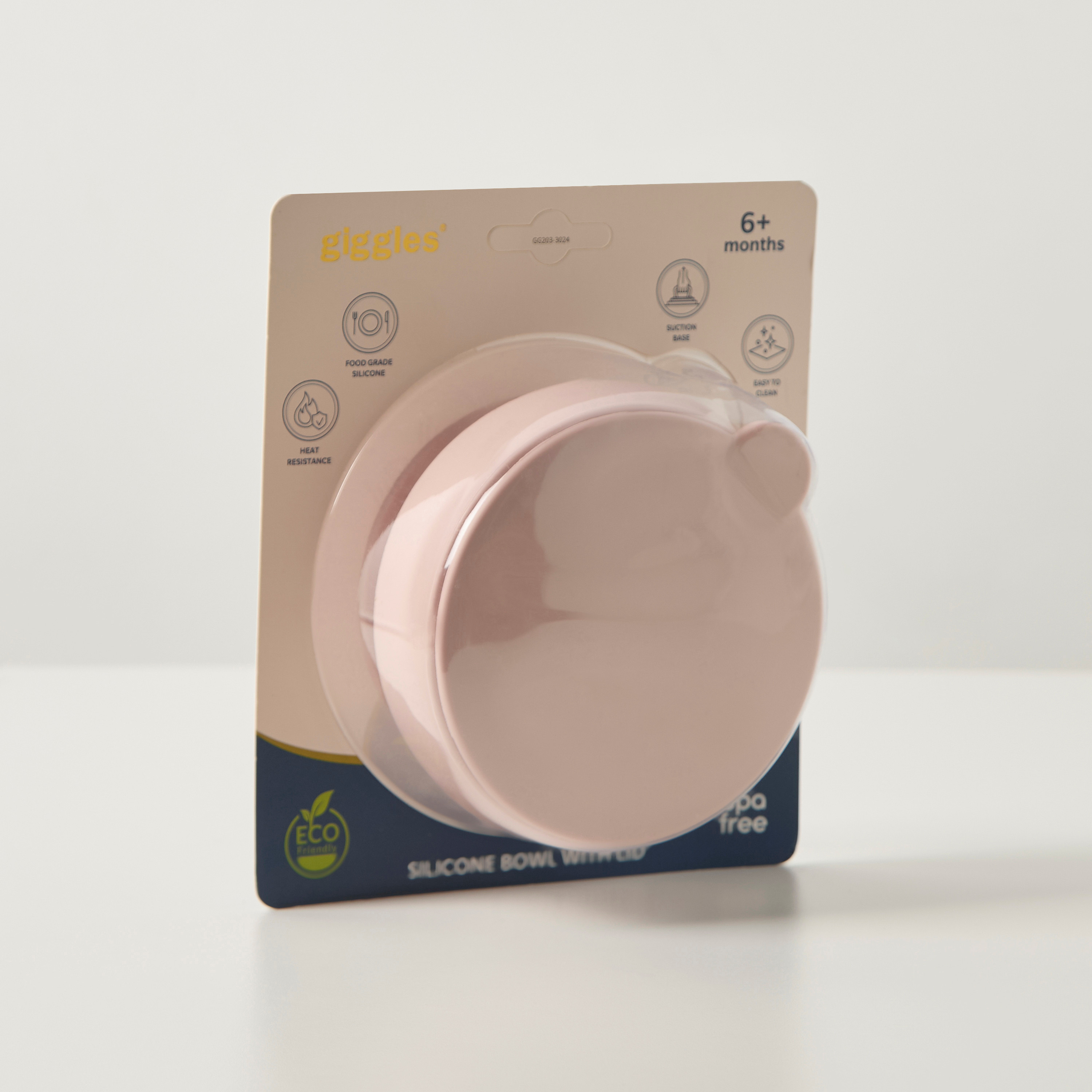 وعاء سيليكون سادة مع قاعدة شفط وغطاء من جيجلز-baby-feeding-mealtimeessentials-image-3