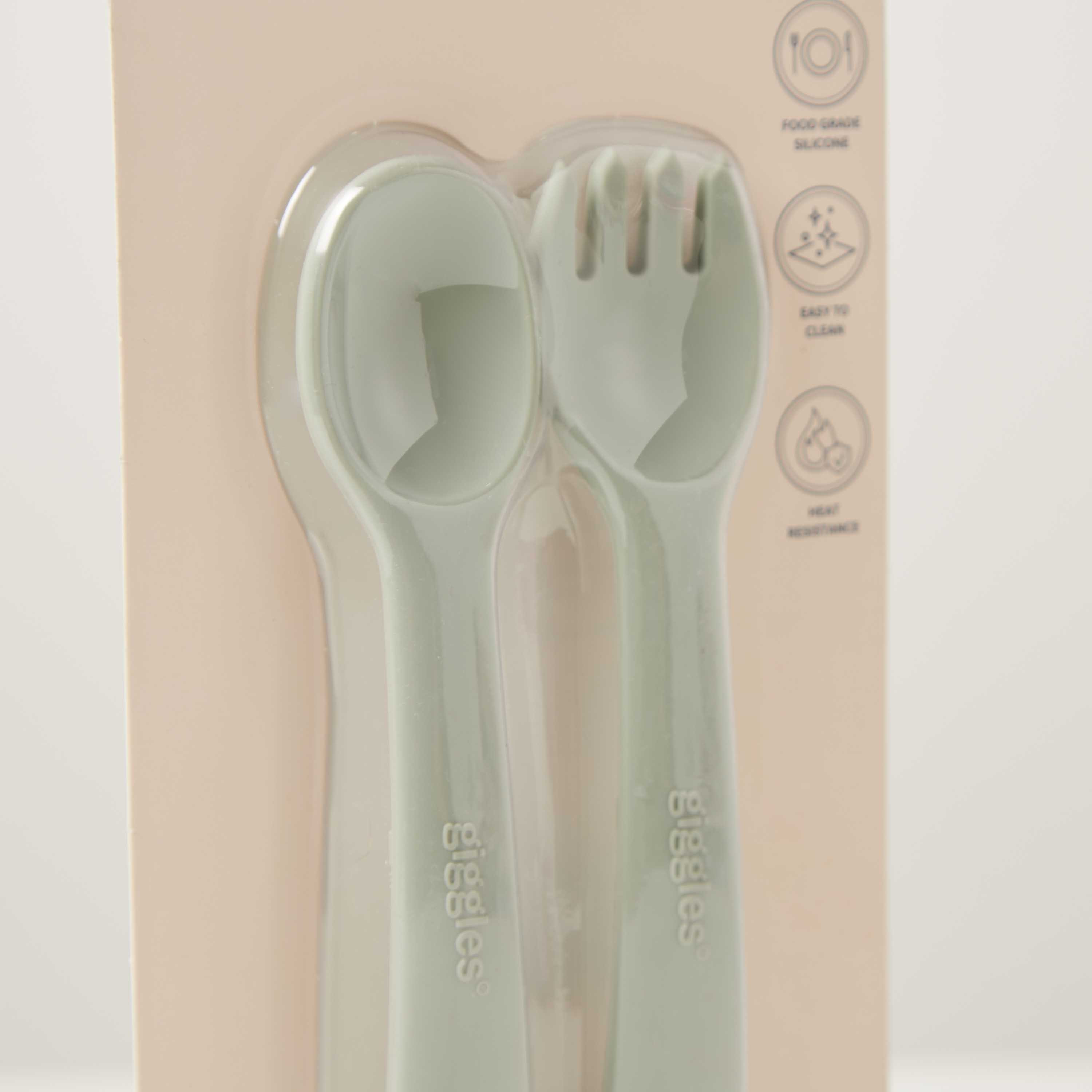 Giggles Silicone Spoon and Fork Set-baby-feeding-mealtimeessentials-image-3