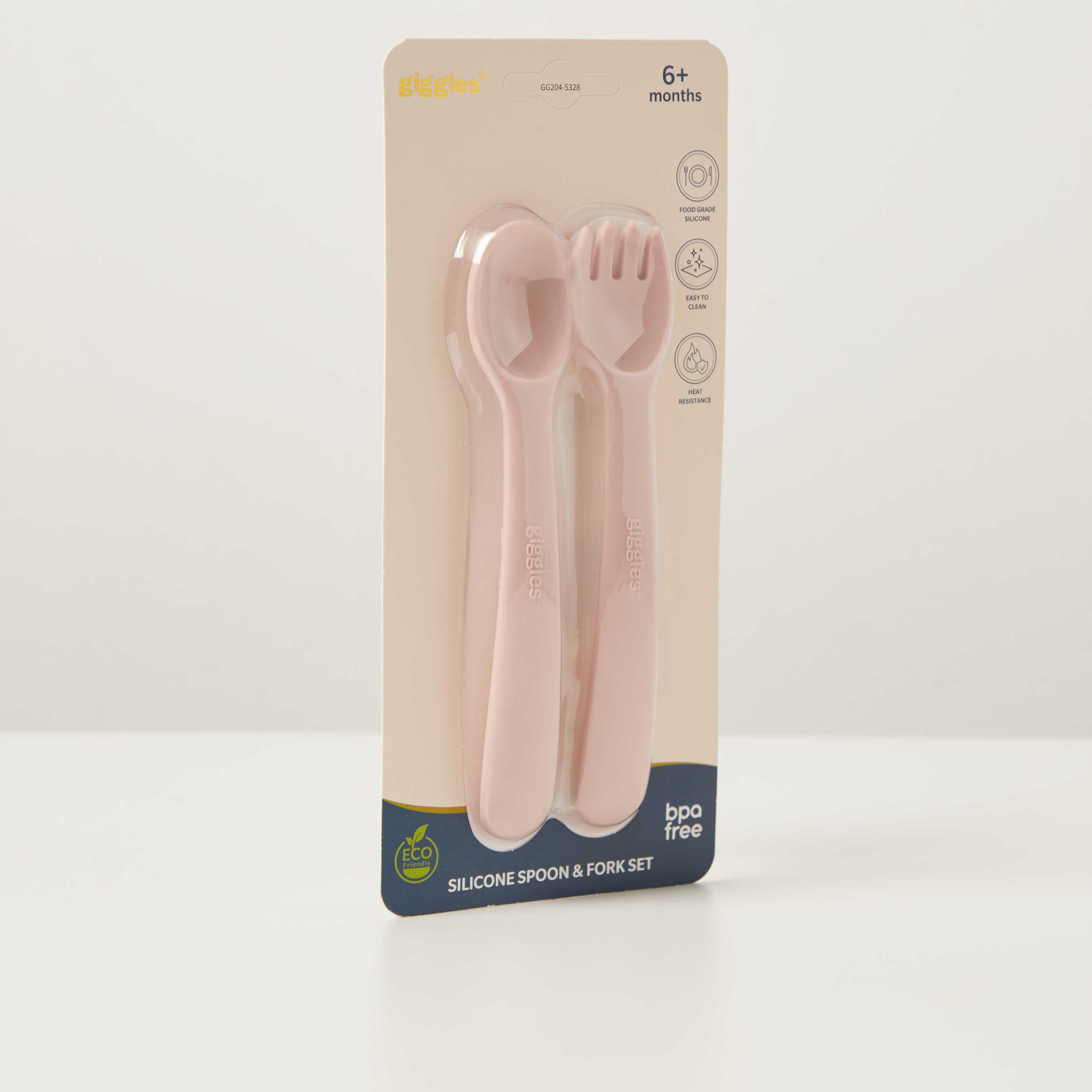 Giggles Solid Silicone Spoon and Fork Set-baby-feeding-mealtimeessentials-image-2