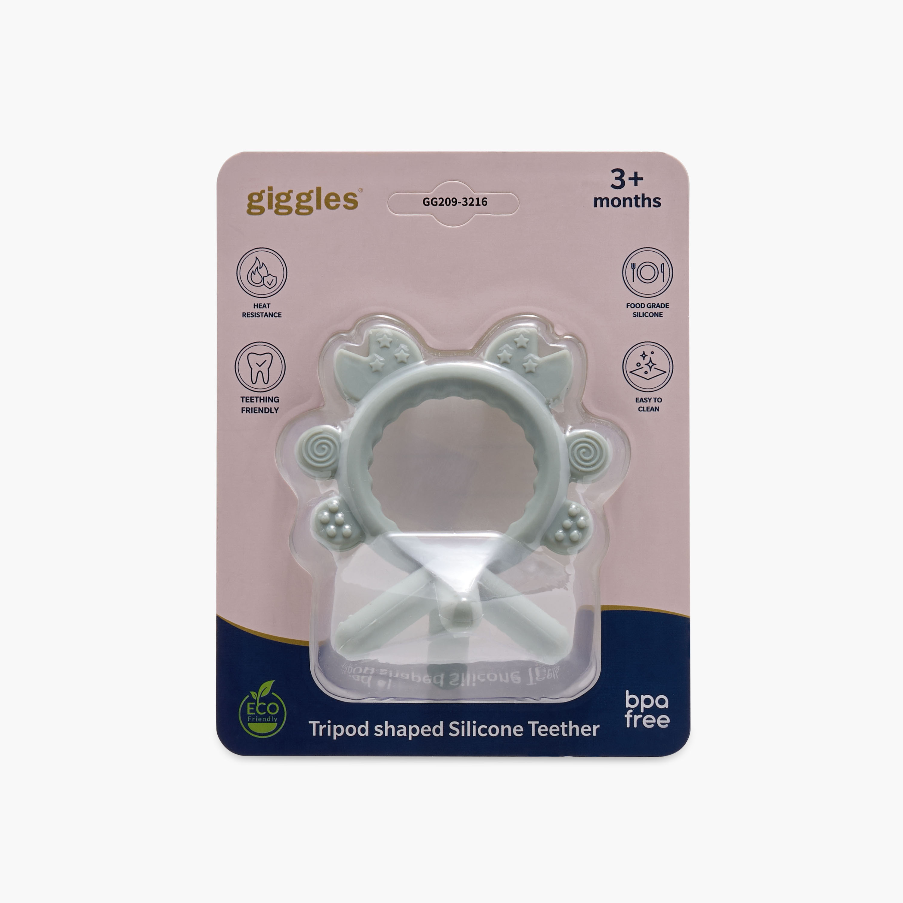 Giggles Silicone Tripod Teether-baby-feeding-teethers-image-5