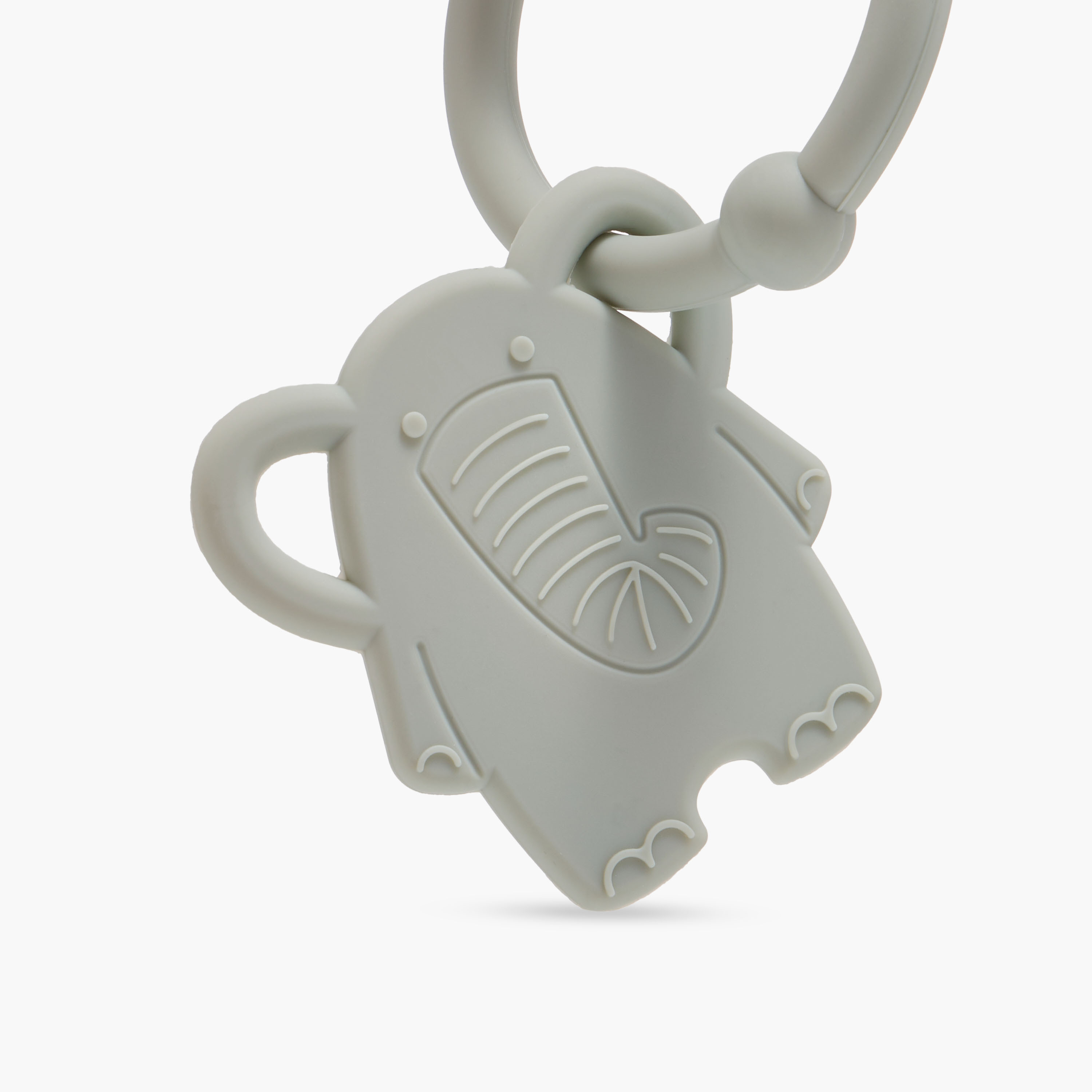 Giggles 2-Piece Duck and Elephant Silicone Teether with Ring Set-baby-feeding-teethers-image-2