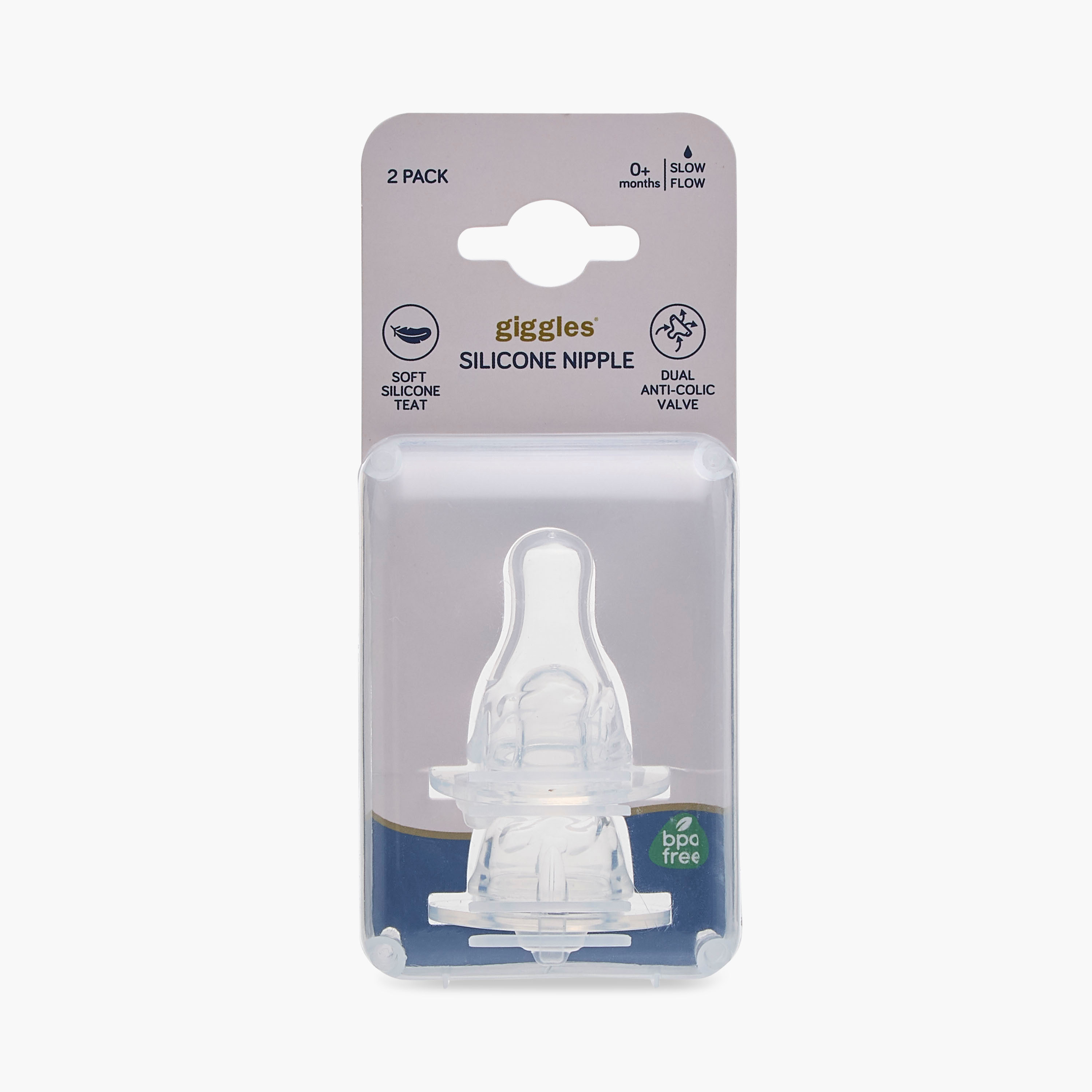 Giggles Slow Flow Silicone Teat - Set of 2-baby-feeding-feedingbottles-bottlesandteats-image-5