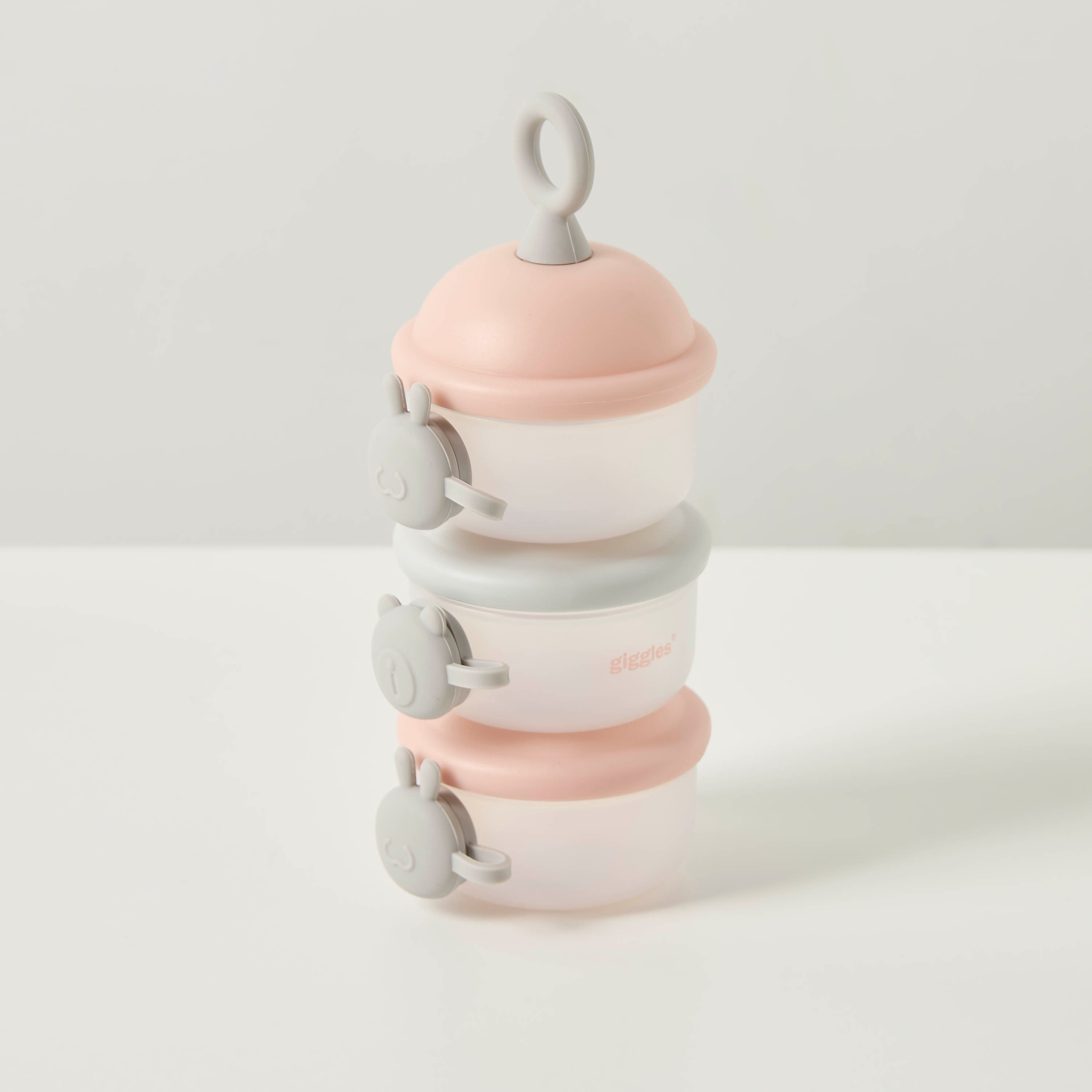 حاوية حليب مجفف سادة 3 قطع بزر وخطاف من جيجلز-baby-feeding-accessories-image-1