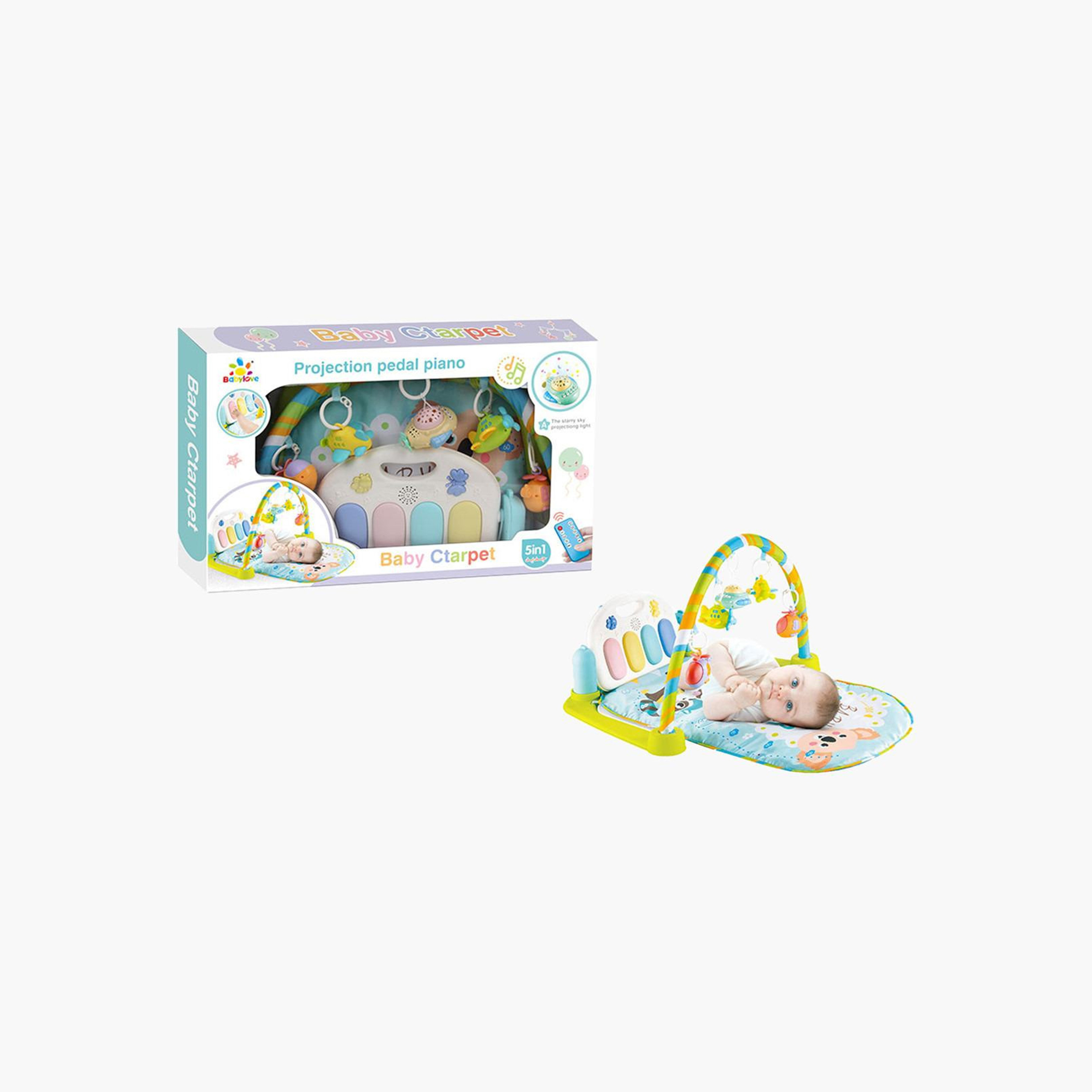سجادة مع دواسة بيانو من بيبي لاف-baby-infantactivity-playgyms-image-3