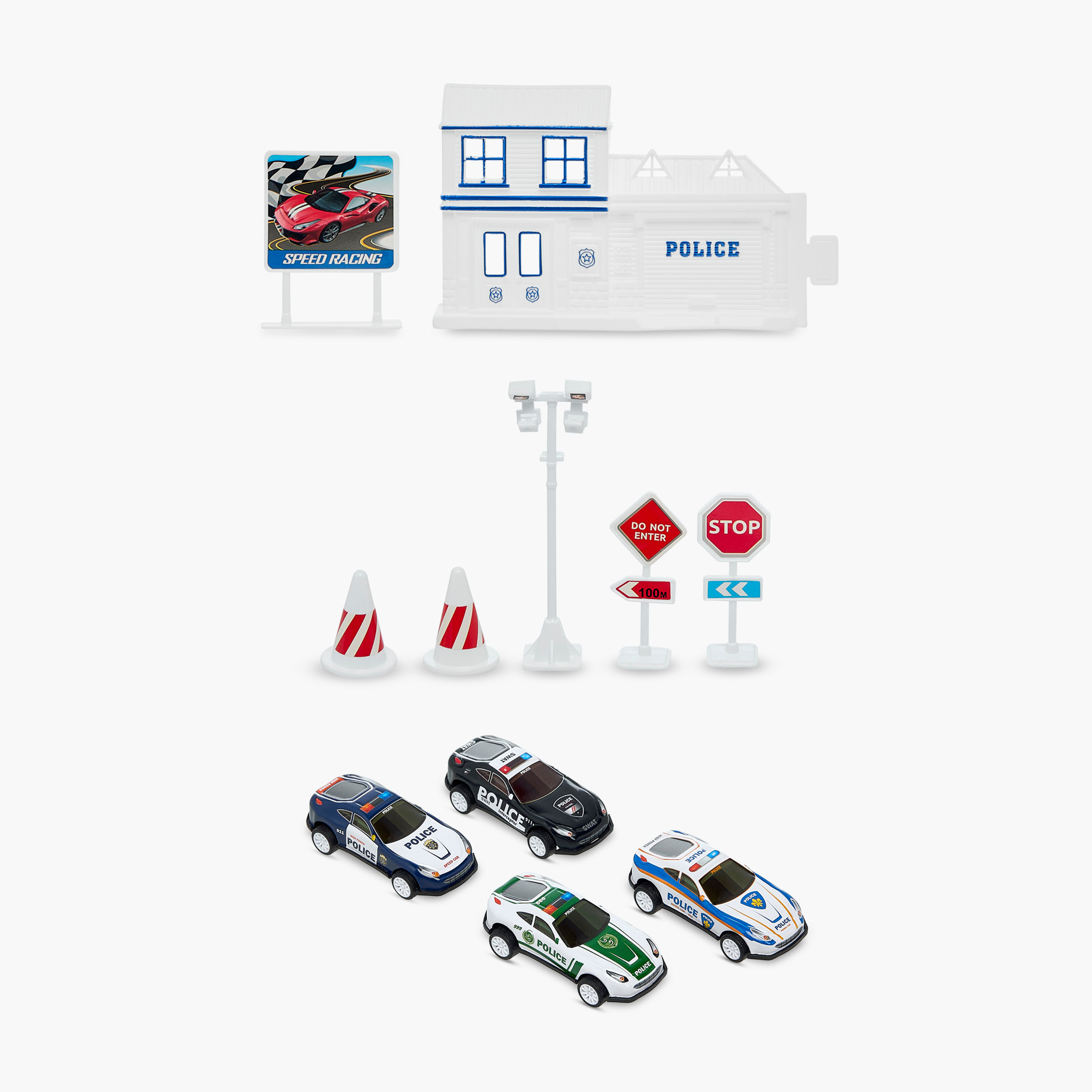 Gloo Police Car Playset-toys-playvehicles-vehicleplaysets-image-1