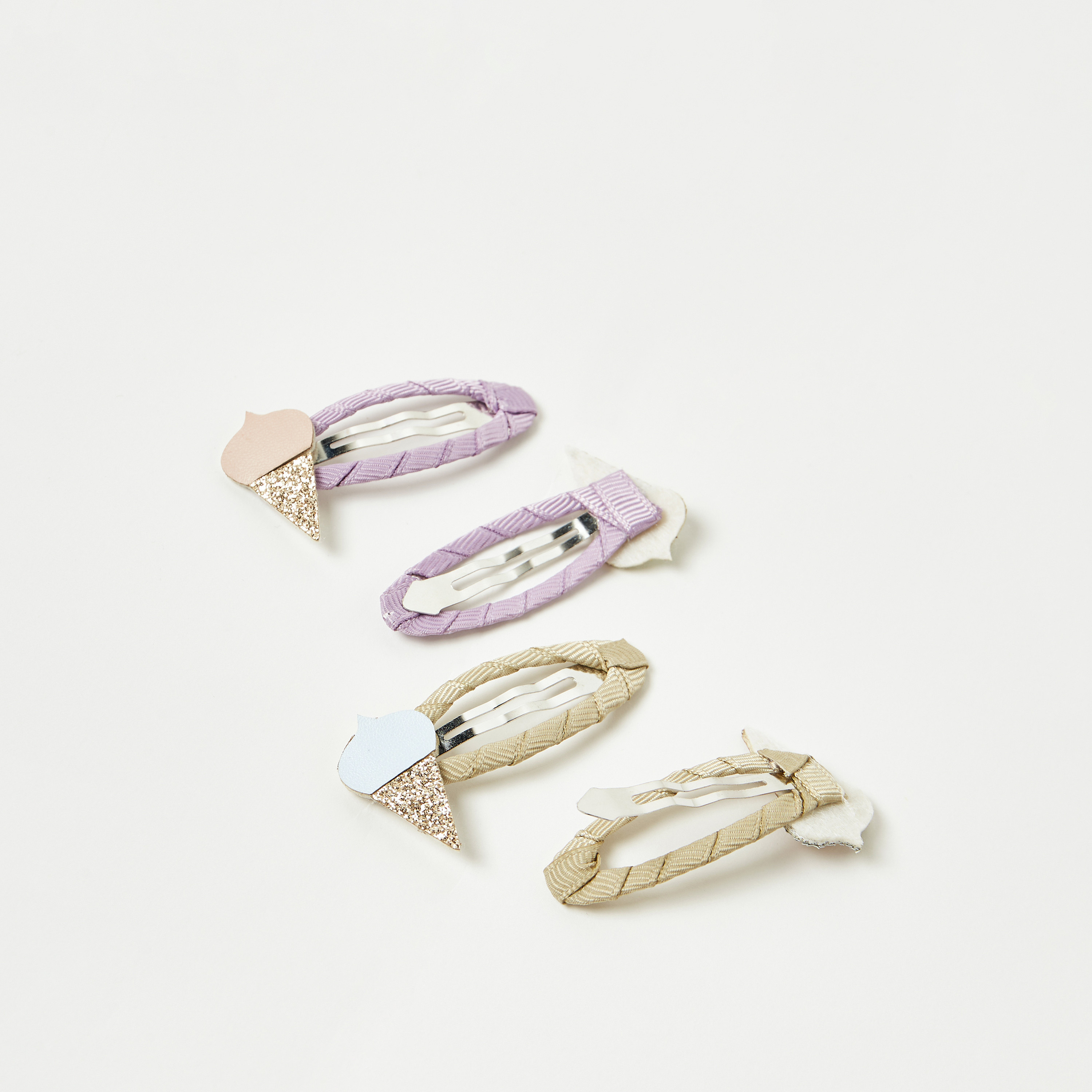 Charmz Ice Cream Cone Embellished Hair Clip - Set of 4-girls-accessories-hairaccessories-image-2
