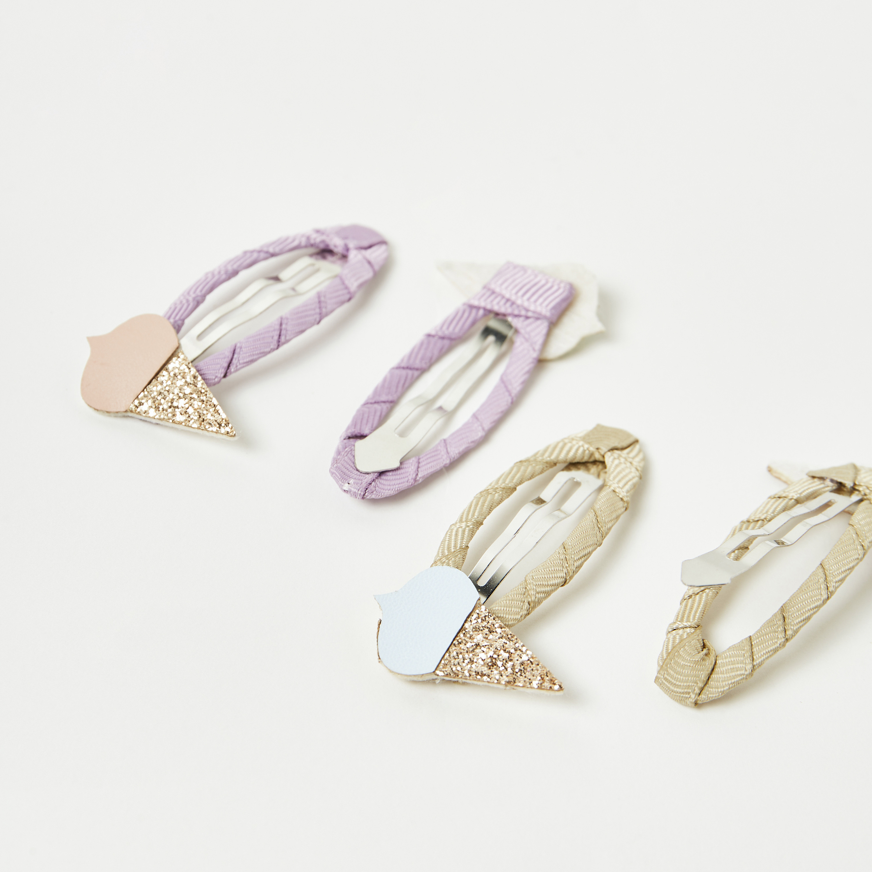 Charmz Ice Cream Cone Embellished Hair Clip - Set of 4-girls-accessories-hairaccessories-image-3