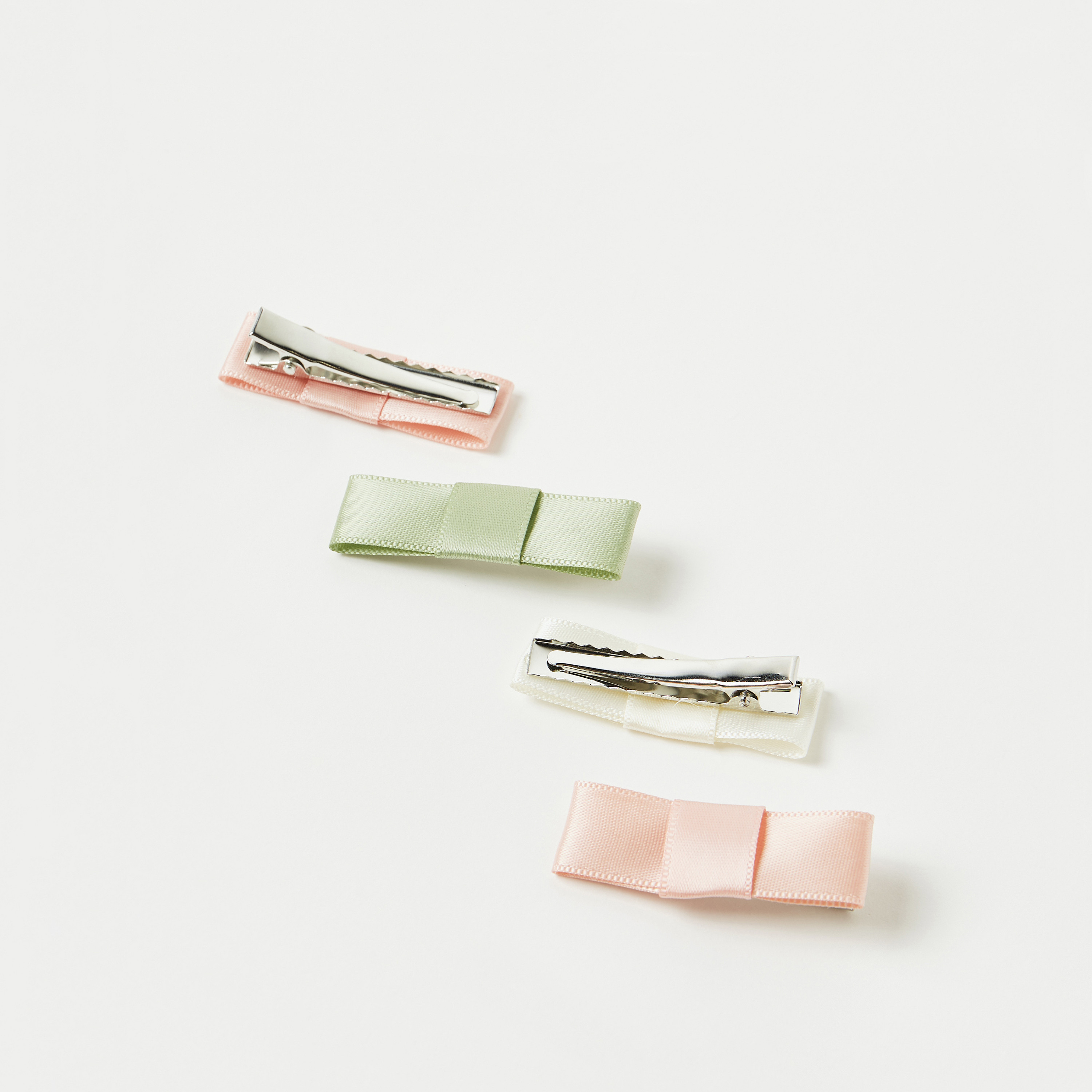 Charmz Textured Bow Hair Clip - Set of 4-girls-accessories-hairaccessories-image-2